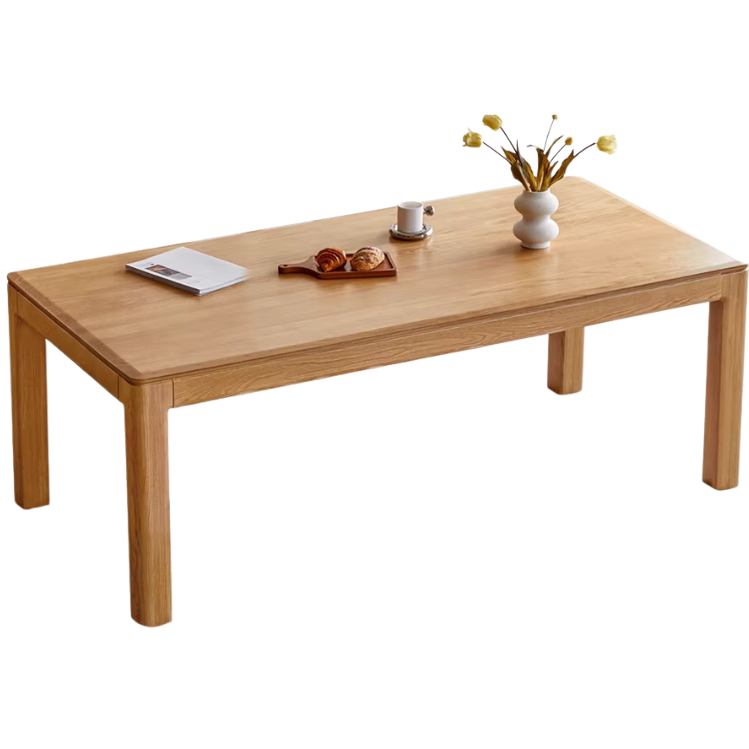 Oak, Red Oak Solid Wood Rectangular Dining Table