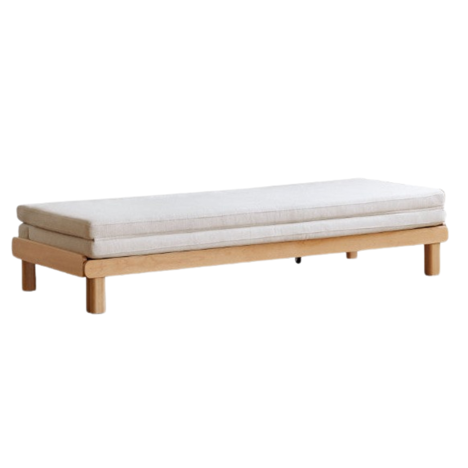 European Beech Solid Wood Sofa Bed Retractable Folding Bbed.