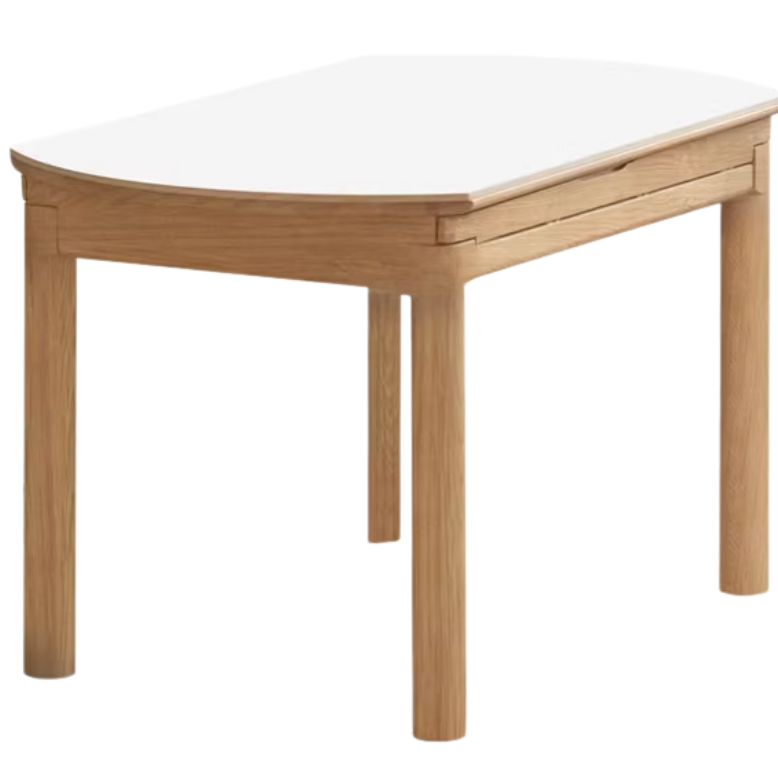 Solid Ruberwood, Oak, Ash Solid Wood Retractable Rock Plate Dining Table