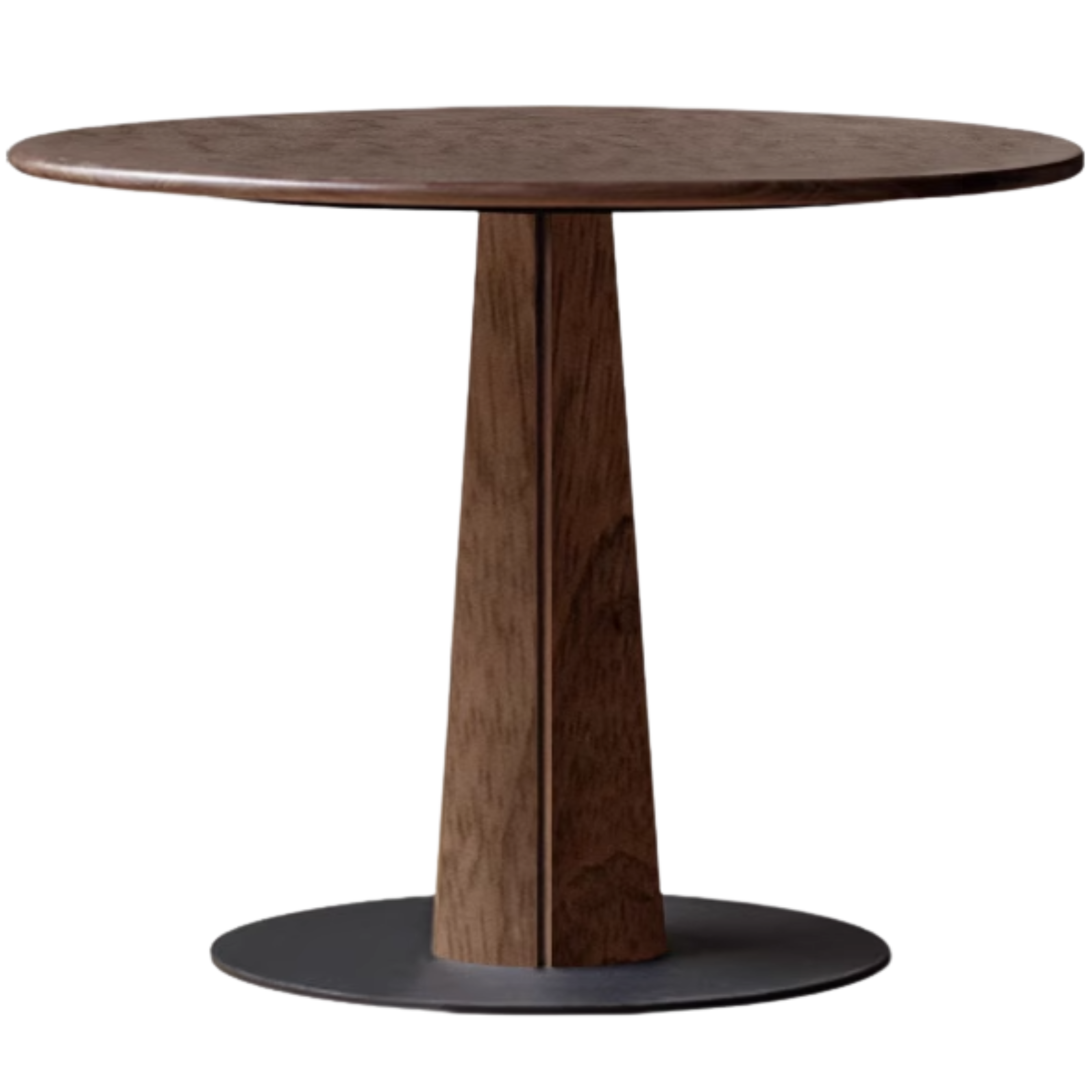 Sandalwood, Black Walnut Solid Wood Round Dining Table