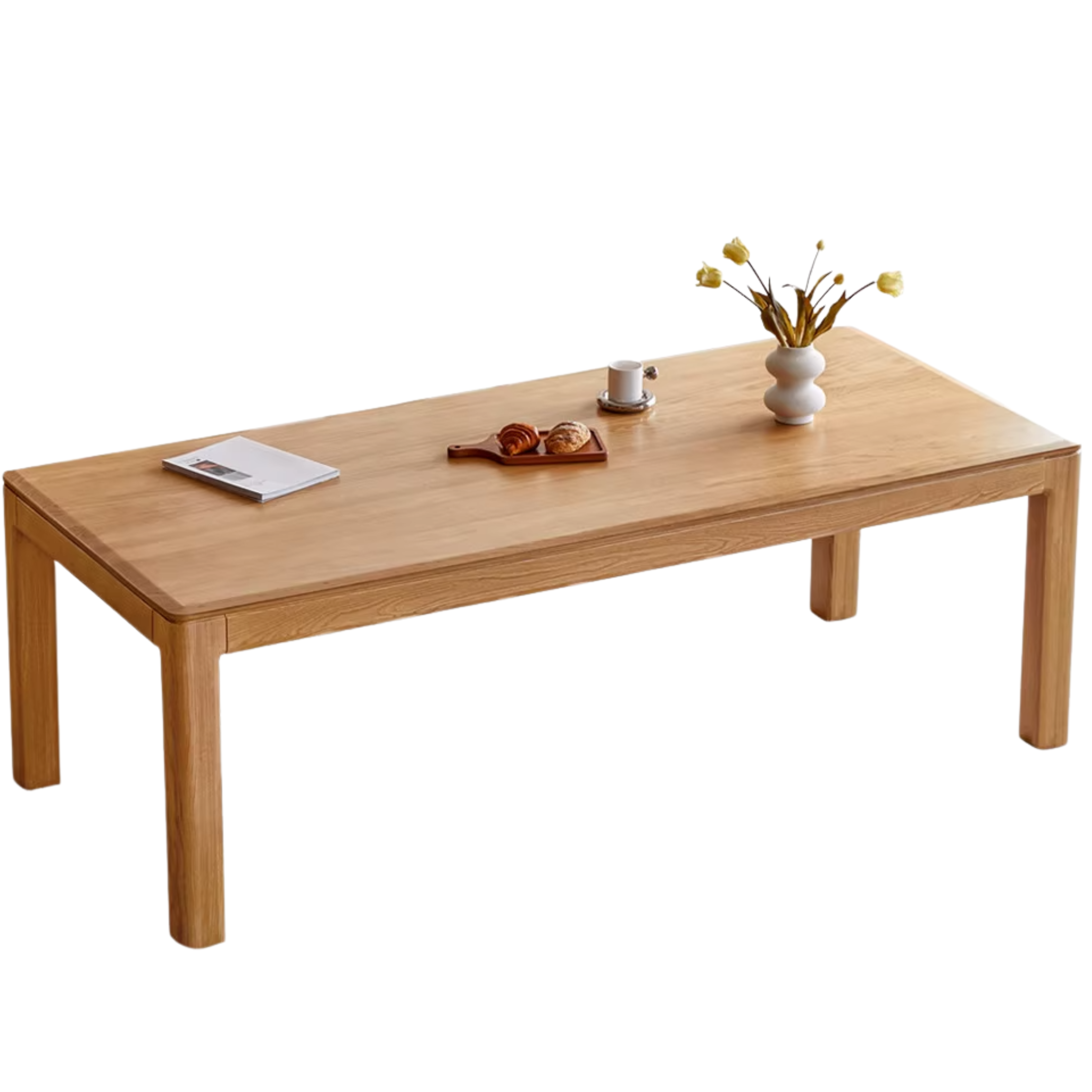 Oak, Red Oak Solid Wood Rectangular Dining Table