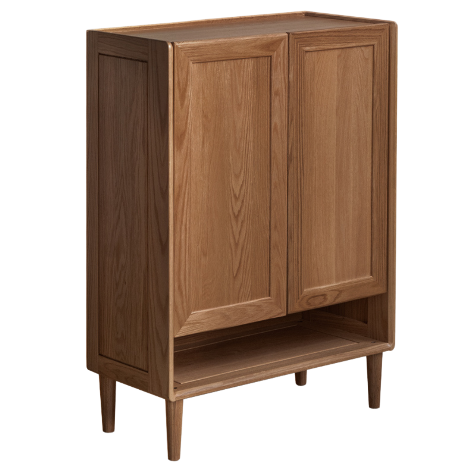 Oak Solid Wood, Solid Rubberwood Shoe Cabinet, Shoe Changing