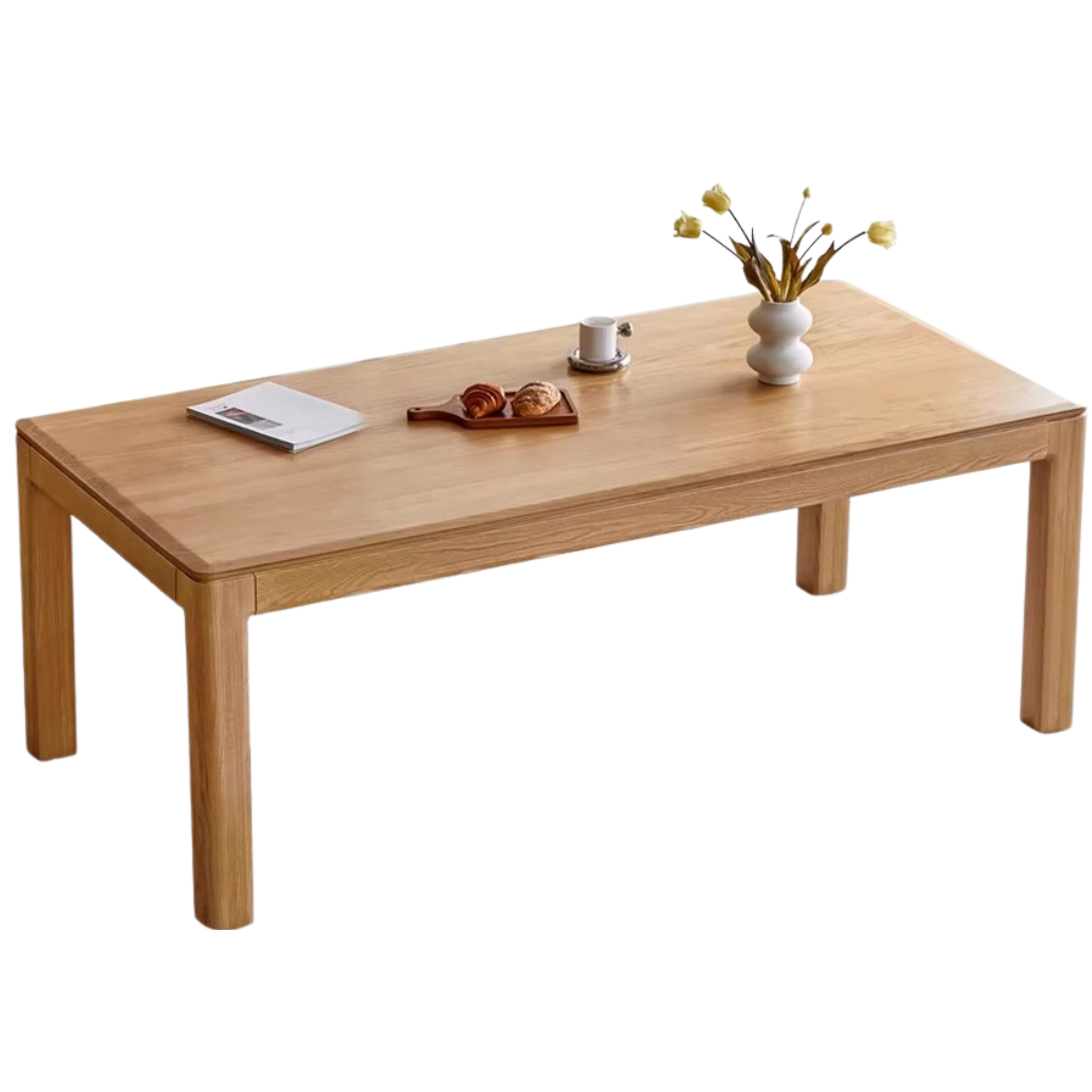 Oak, Red Oak Solid Wood Rectangular Dining Table