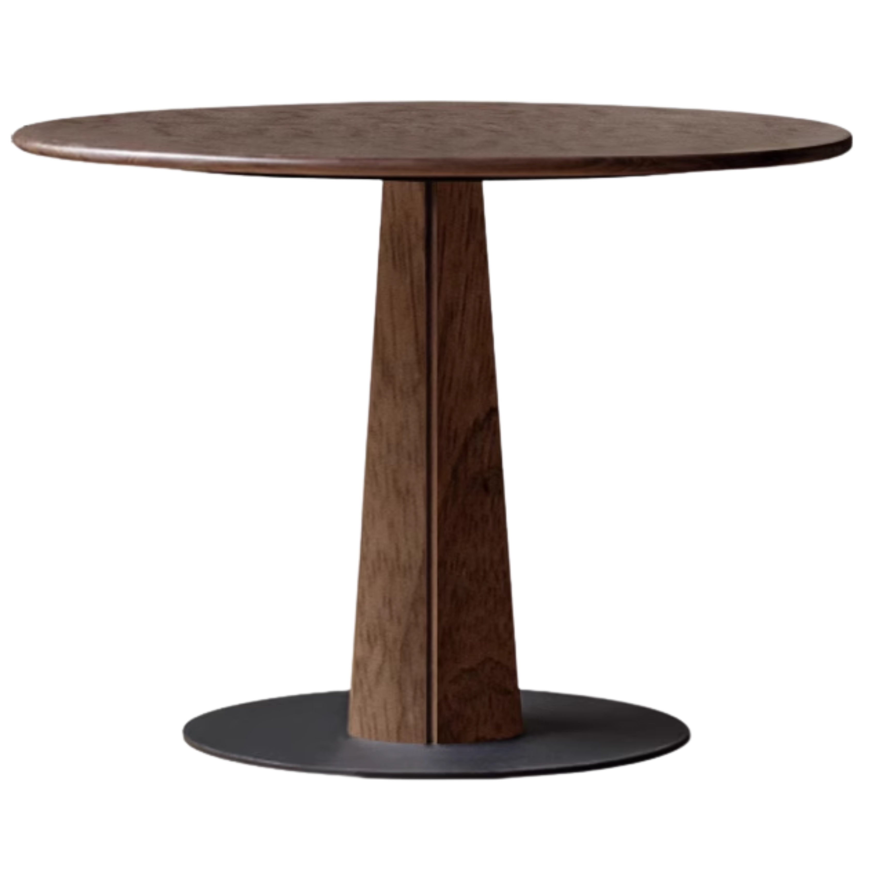 Sandalwood, Black Walnut Solid Wood Round Dining Table