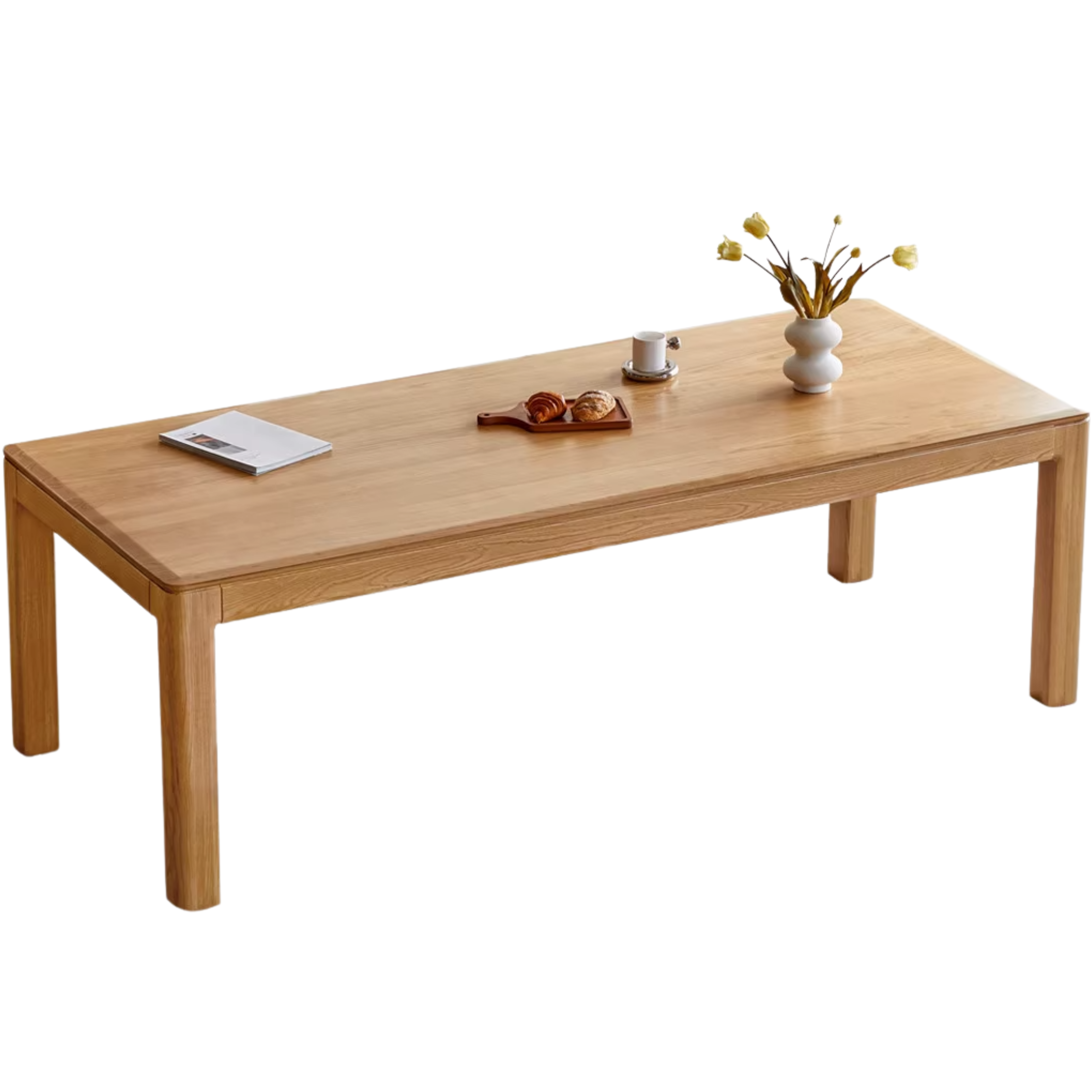 Oak, Red Oak Solid Wood Rectangular Dining Table