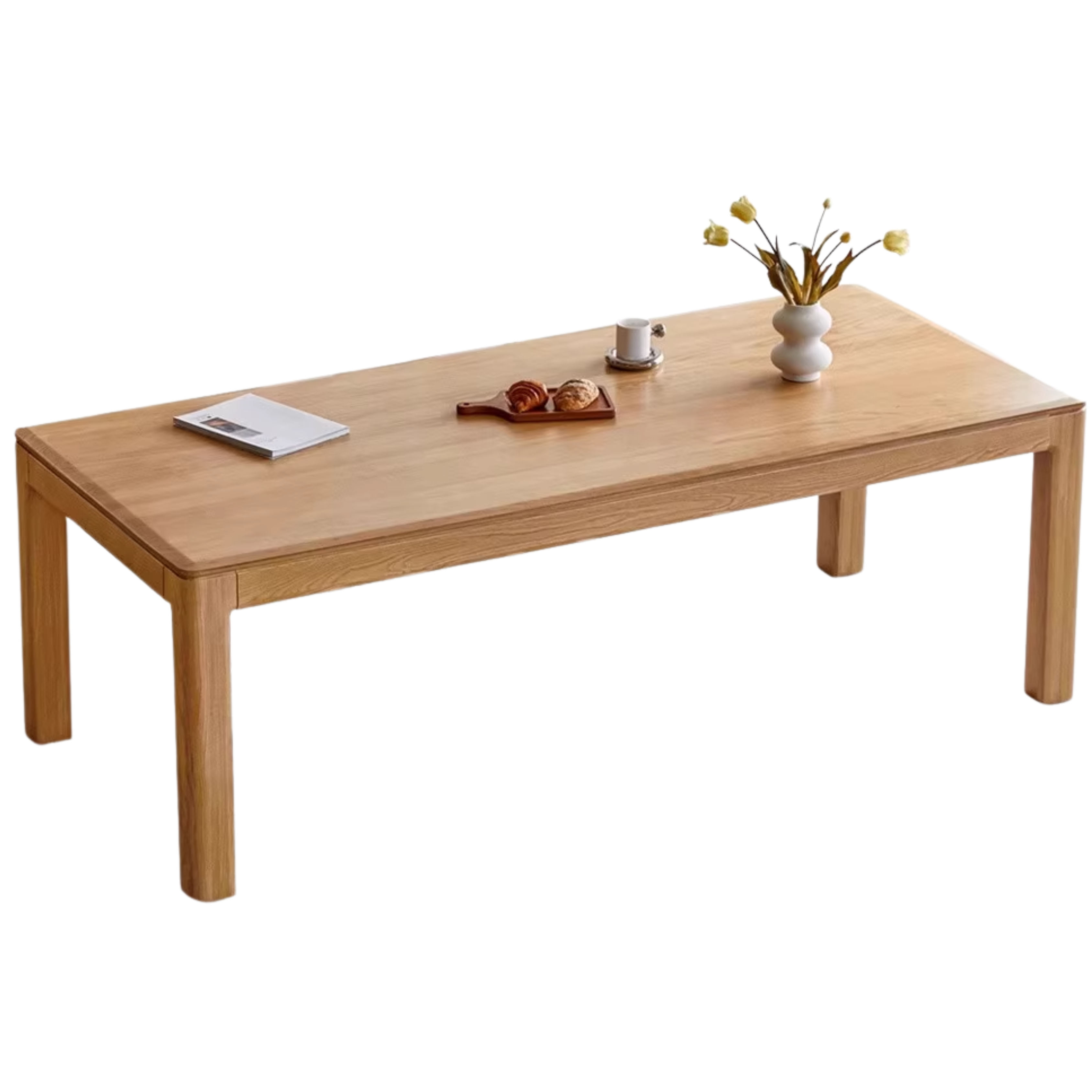 Oak, Red Oak Solid Wood Rectangular Dining Table