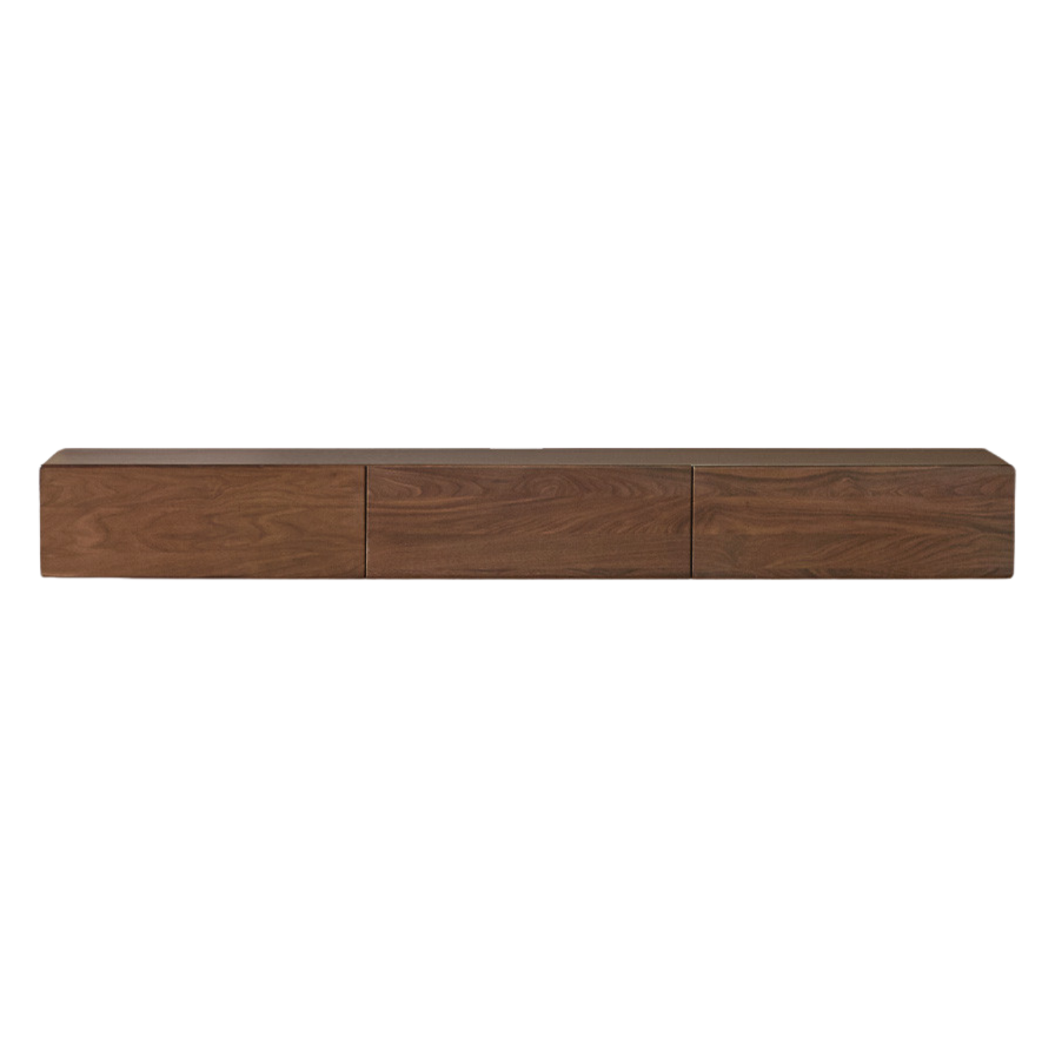 Black Walnut Solid Wood Wall-Mounted Suspended TV Cabinet