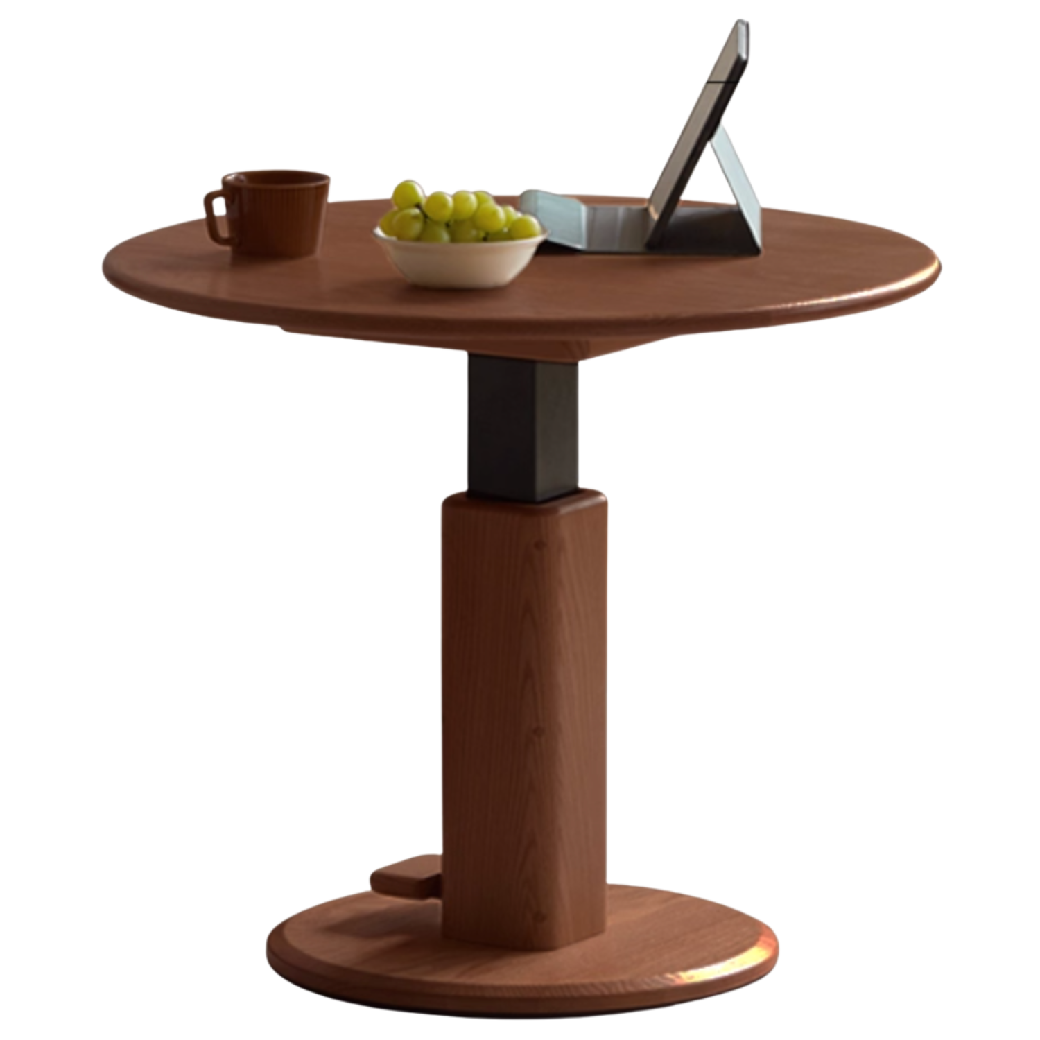 Black Walnut, Golden Sandalwood, Oak Round Solid Wood Coffee Table