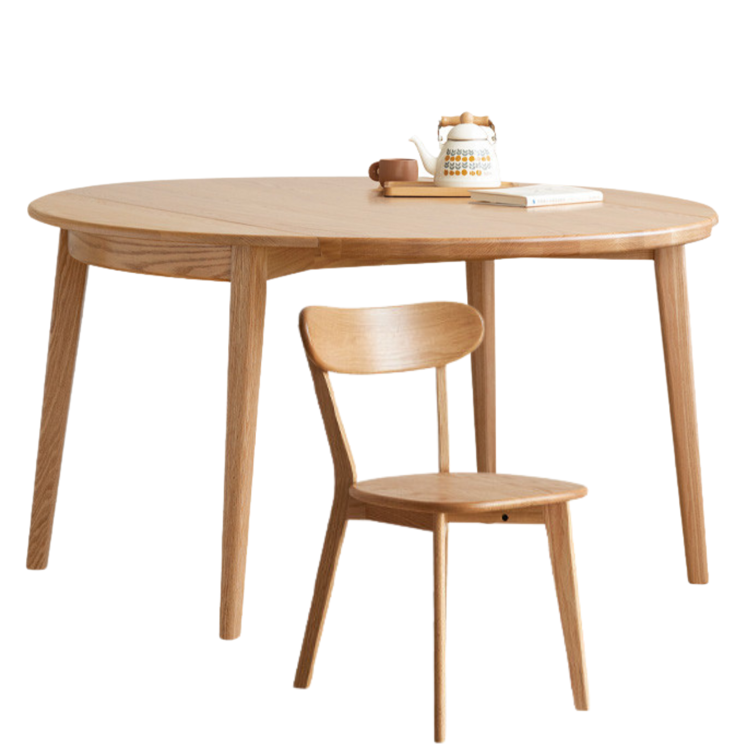 Oak Solid Wood Folding Dining Table