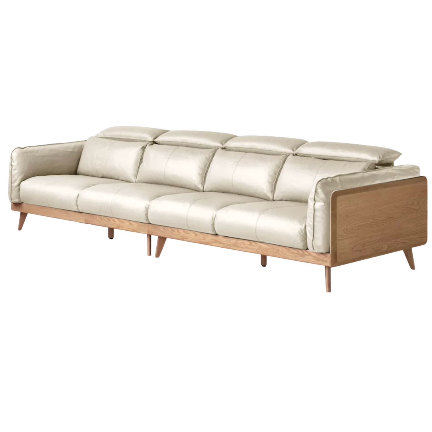 Oak, Ash Solid Wood High-Back Adjustable leather, fabric Sofa