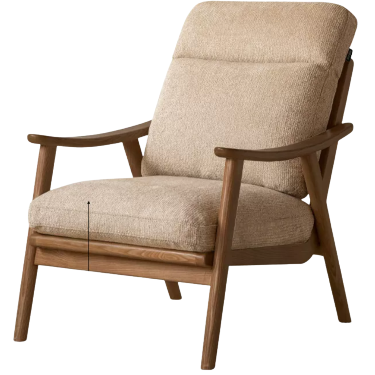 Black Walnut, Ash, Golden Pear Solid Wood Armchair