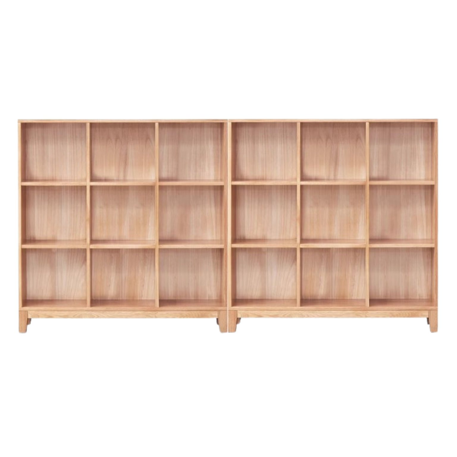 Oak Solid Wood Floor To Ceiling Bookshelve