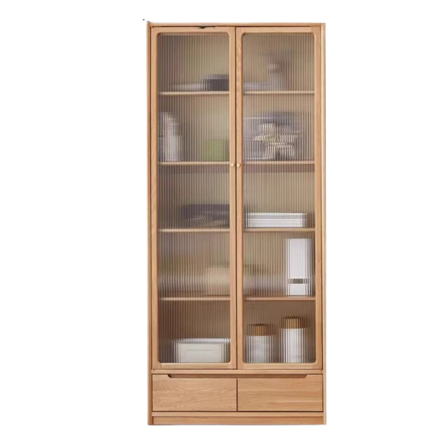 Oak Solid Wood Bookcase Free Combination Floor-to-ceiling Bookshelf