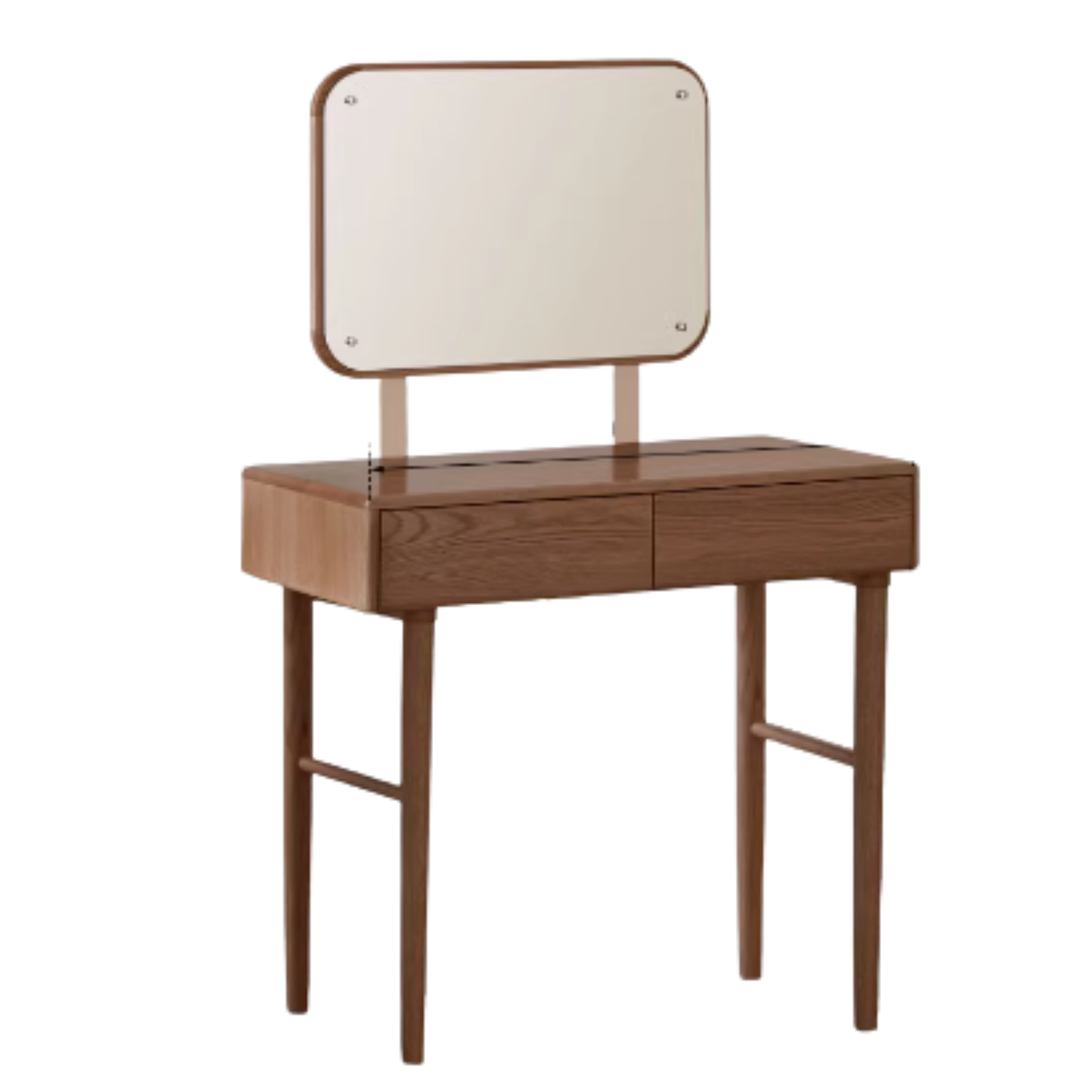 Solid Rubberwood, Oak, Beech Solid Wood Retractable Vanity Table Modern.