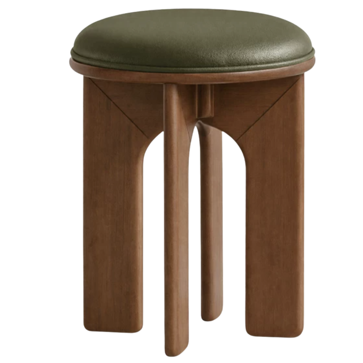 Black Walnut, Oak, Beech Solid Wood, Solid RubberWood French Retro Round Stool
