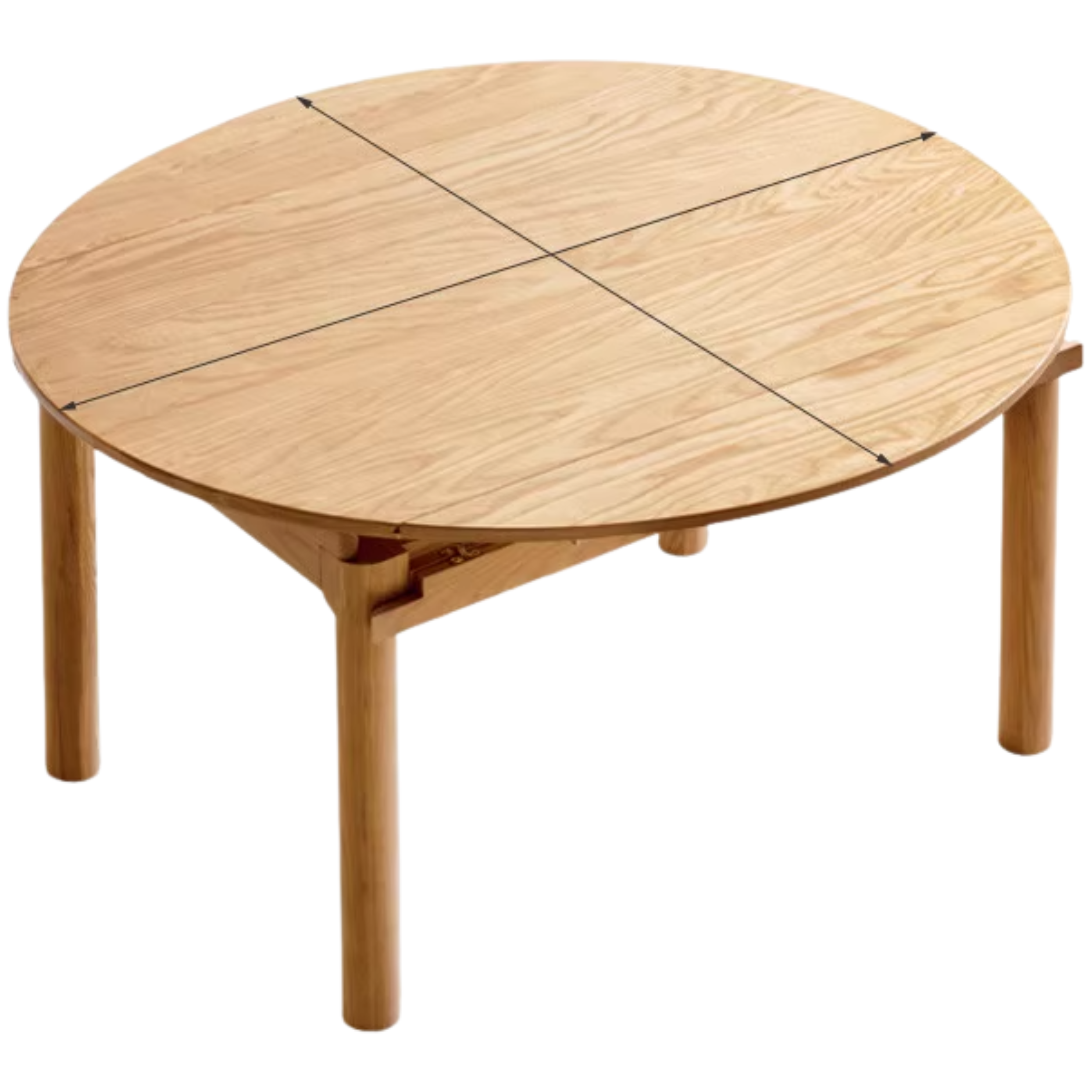 Ash, Cherry, Oak Solid Wood Folding Dining Table