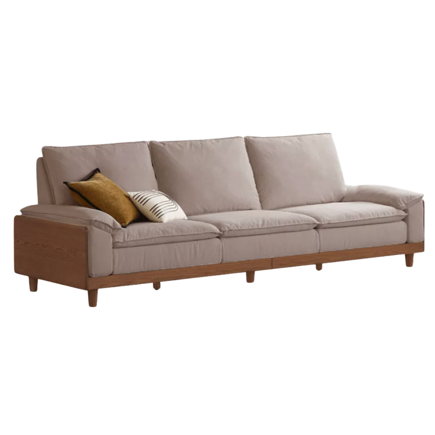 Black Walnut, Ash Solid Wood High Back Sofa