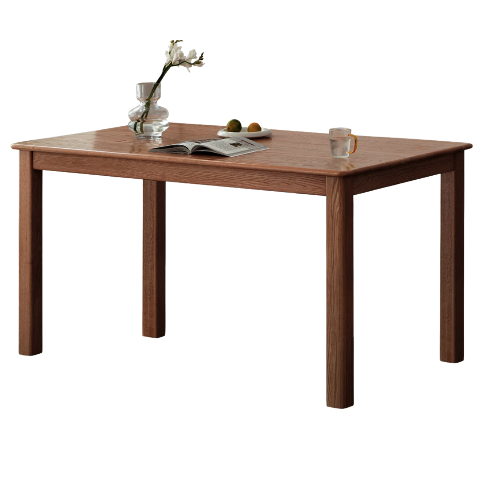 Oak, Ash Solid Wood Modern Dining Table