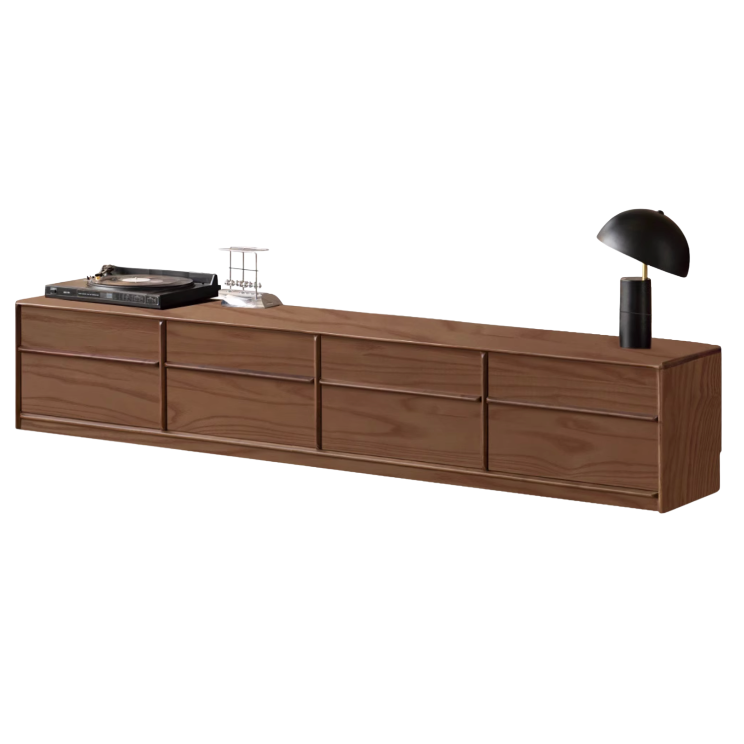 Black Walnut, Sandalwood, Ash, Oak Solid Wood Italian Light Luxury Floor TV Cabinet.