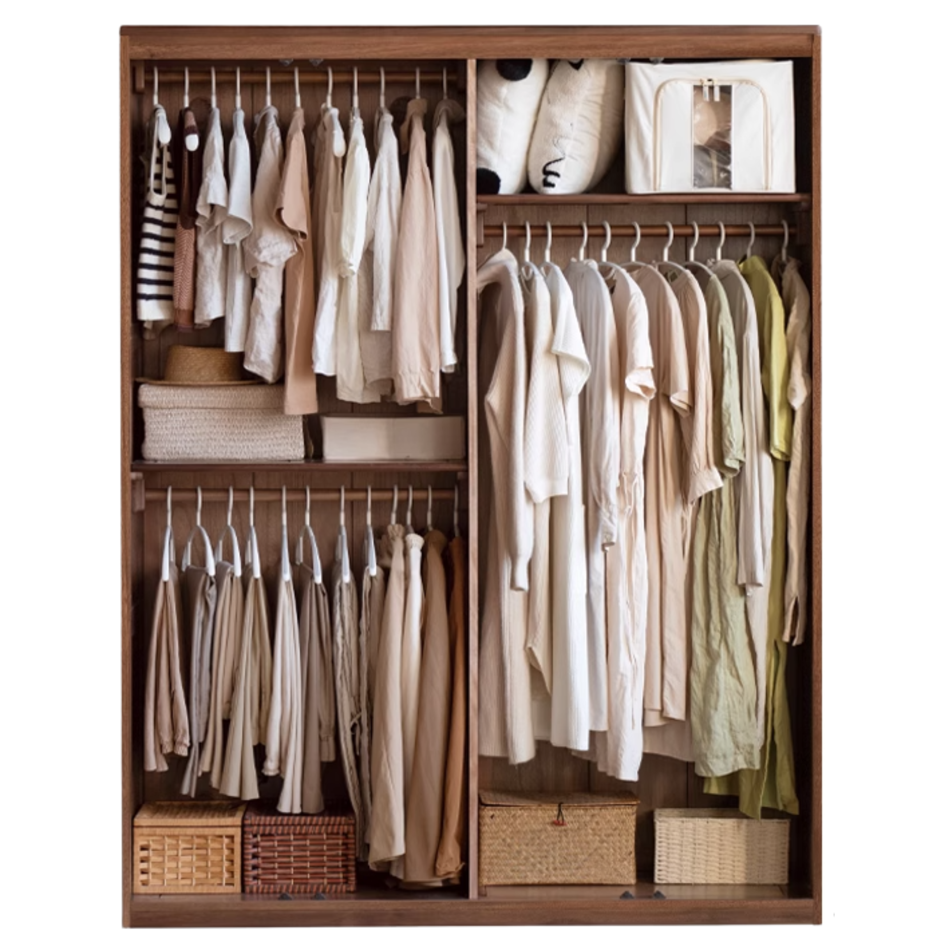Black Walnut Solid Wood Wardrobe
