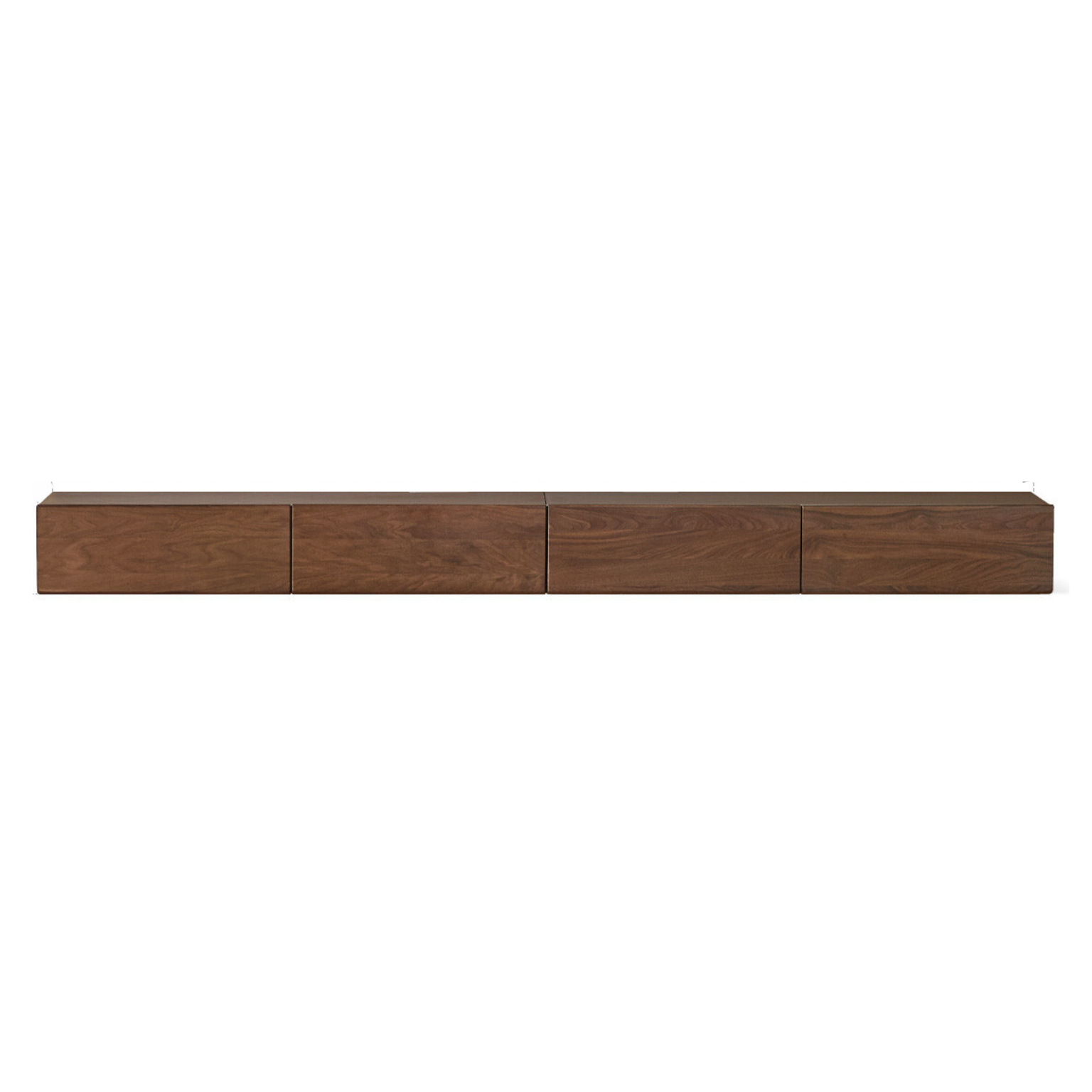 Black Walnut Solid Wood Wall-Mounted Suspended TV Cabinet