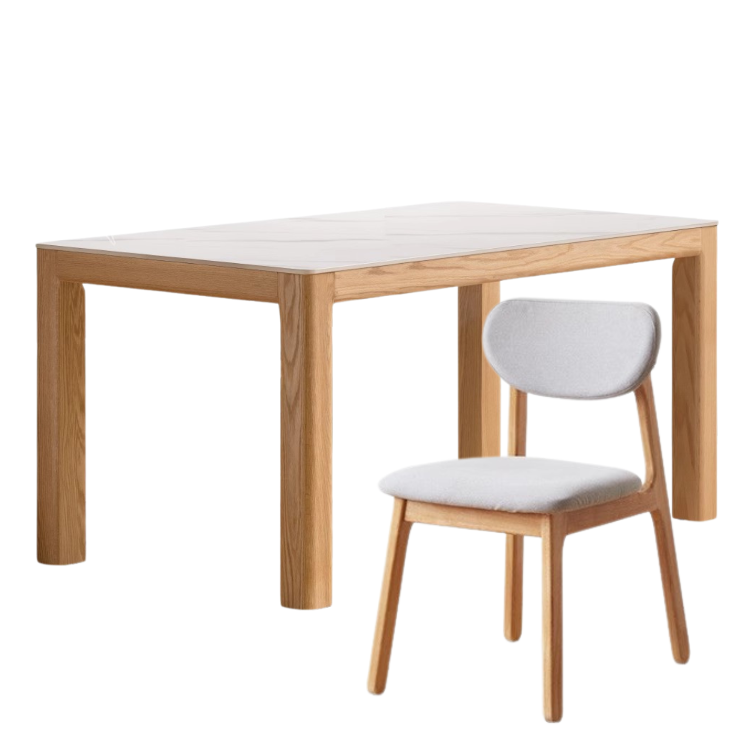 Oak Solid Wood Simple Shape Dining Table