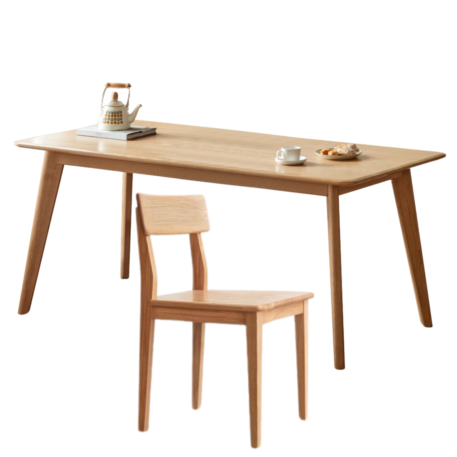 Oak, Ash Solid Wood Dining Table