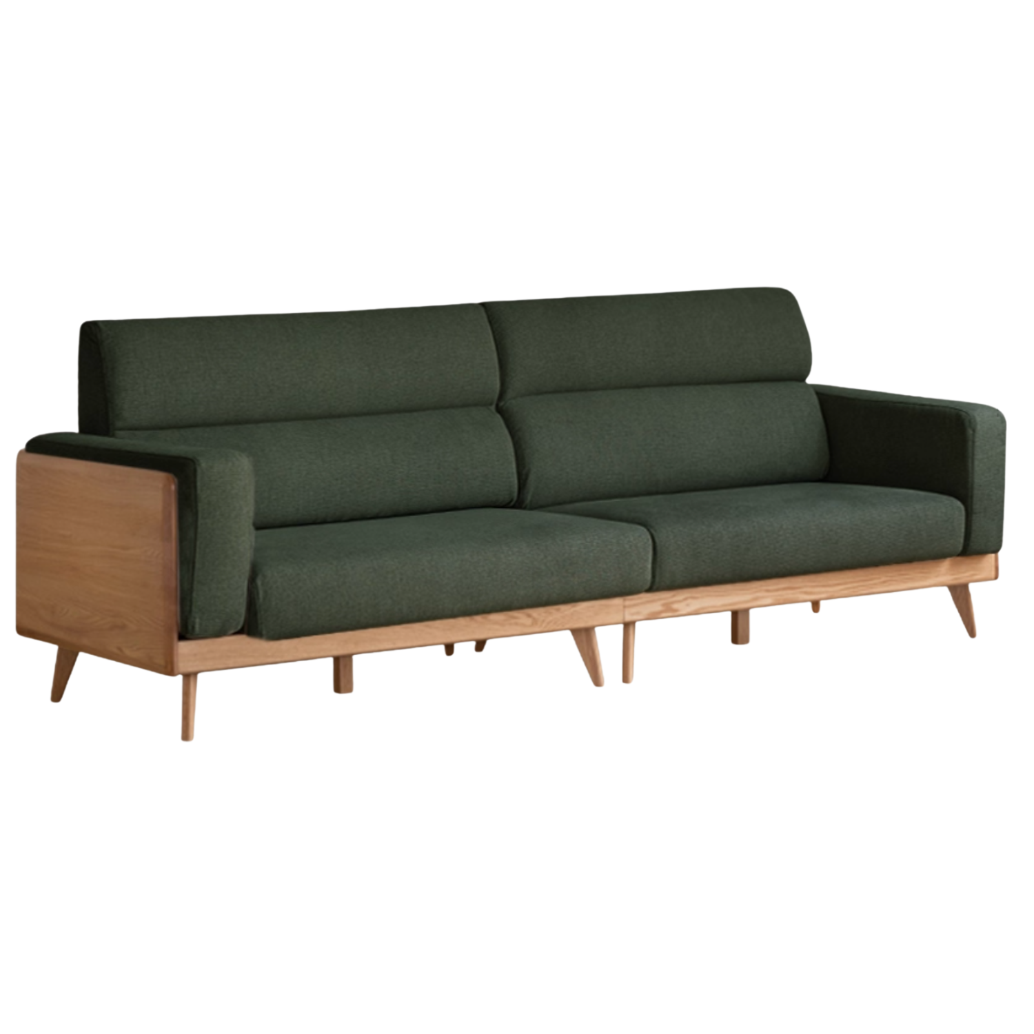 Black Walnut, Oak, Ash Solid Wood fabric sofa high back