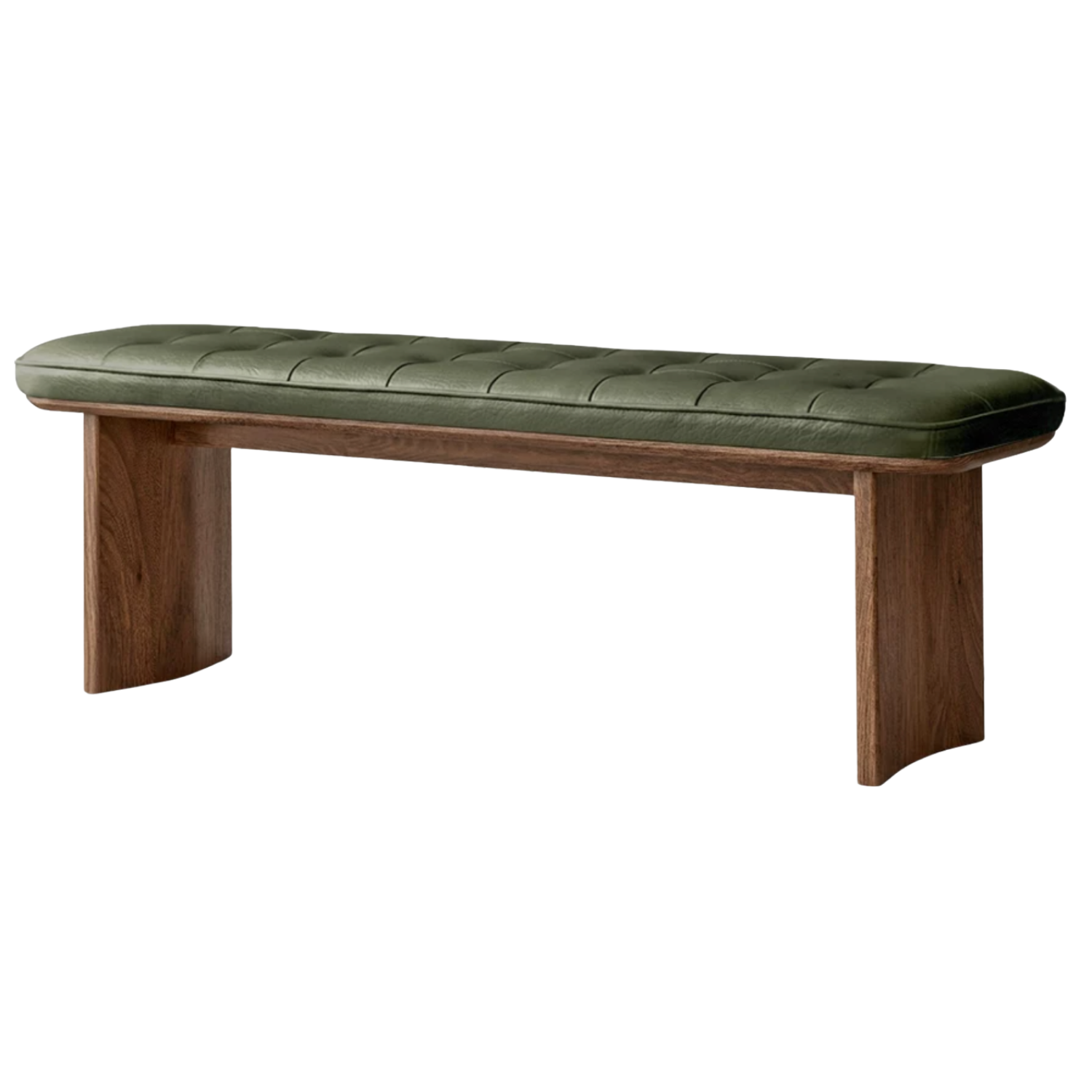Black Walnut, Ash, Oak Solid Wood Luxury First-Layer Yellow Cowhide Seat Bench