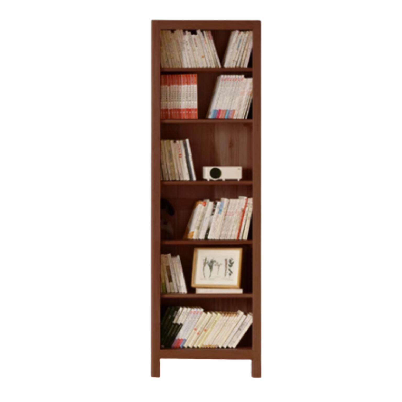 Oak, Solid Rubberwood Modern Minimalist Combination Bookcase