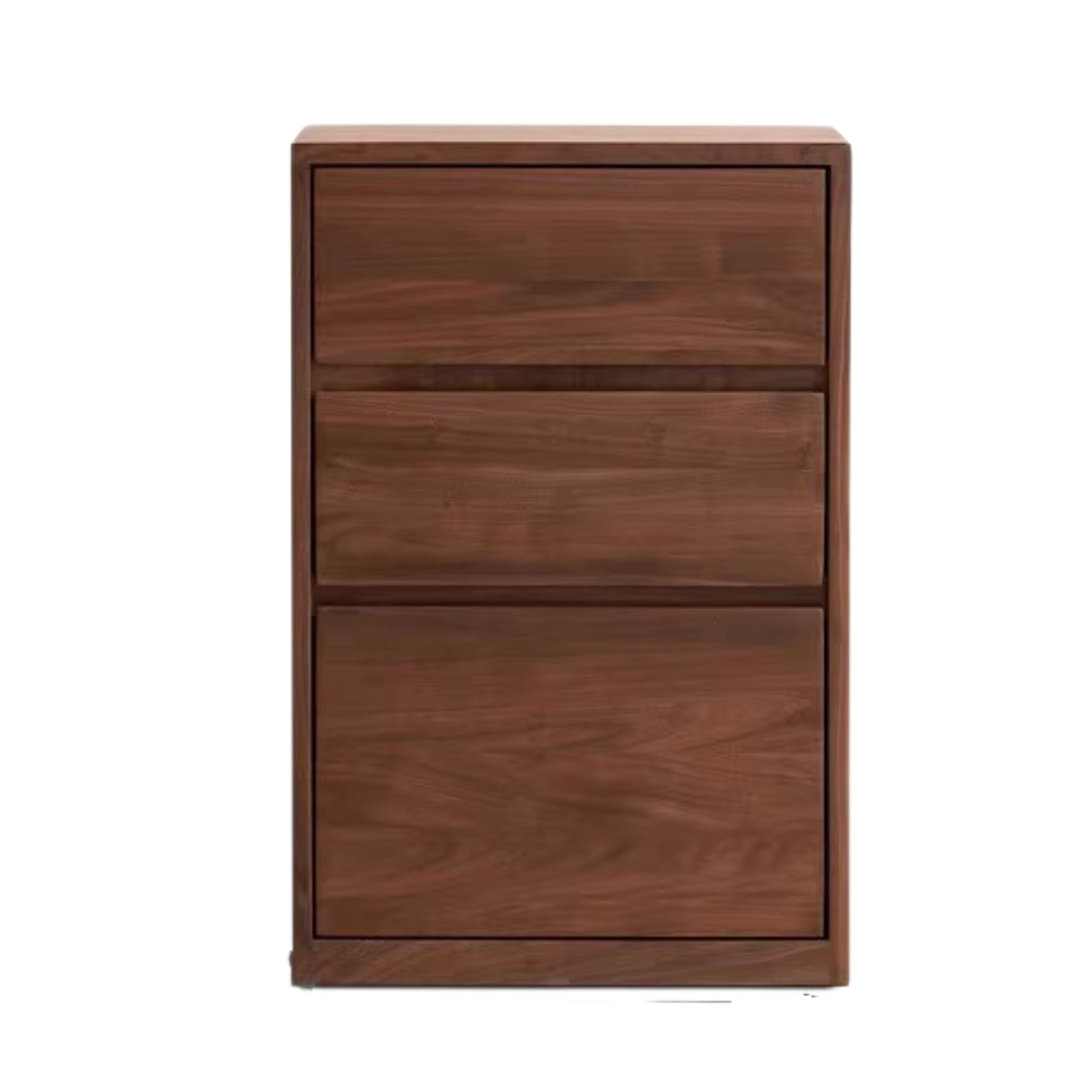 Black Walnut, Rubberwood Solid Wood Low Bookshelf Combination Floor-Standing Cabinet