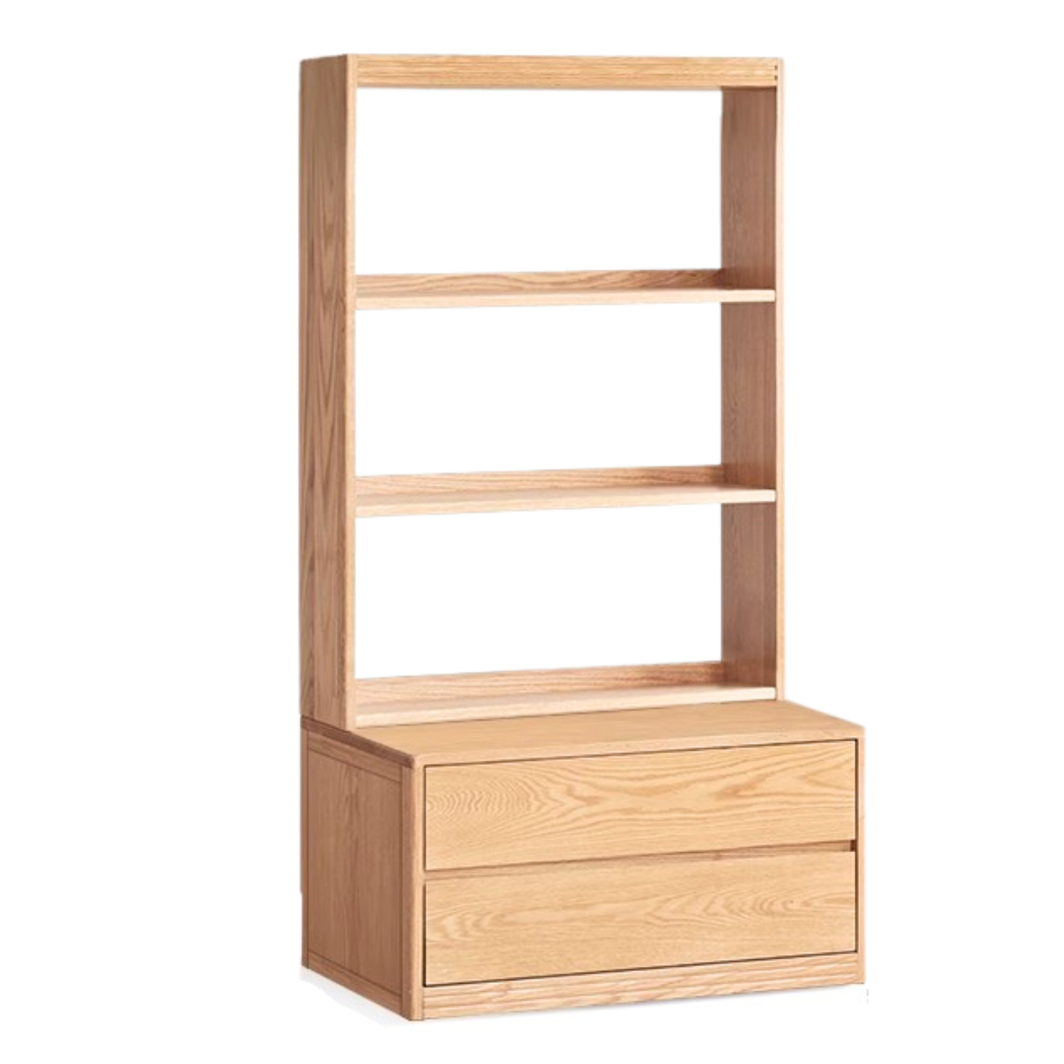 Oak, Ash Solid Wood Wall-To-Wall With Seat Combined Bookshelf