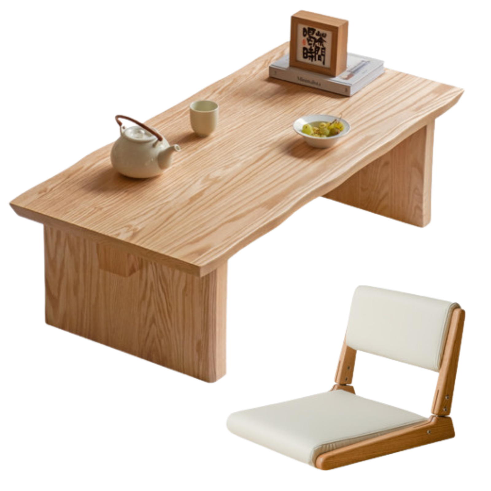Ash, Birch, Oak Solid Wood Minimalist Square Japanese Style Tea Table