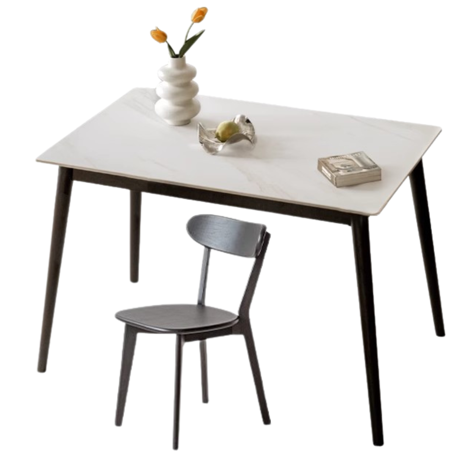 Oak Solid Wood Rock Plate Dining Table
