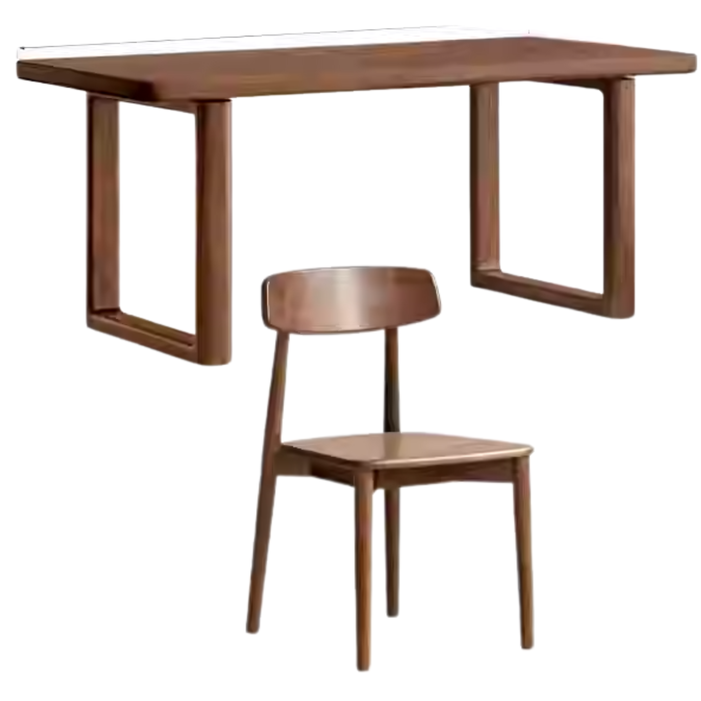 Black Walnut Solid Wood Large Board Dining Table