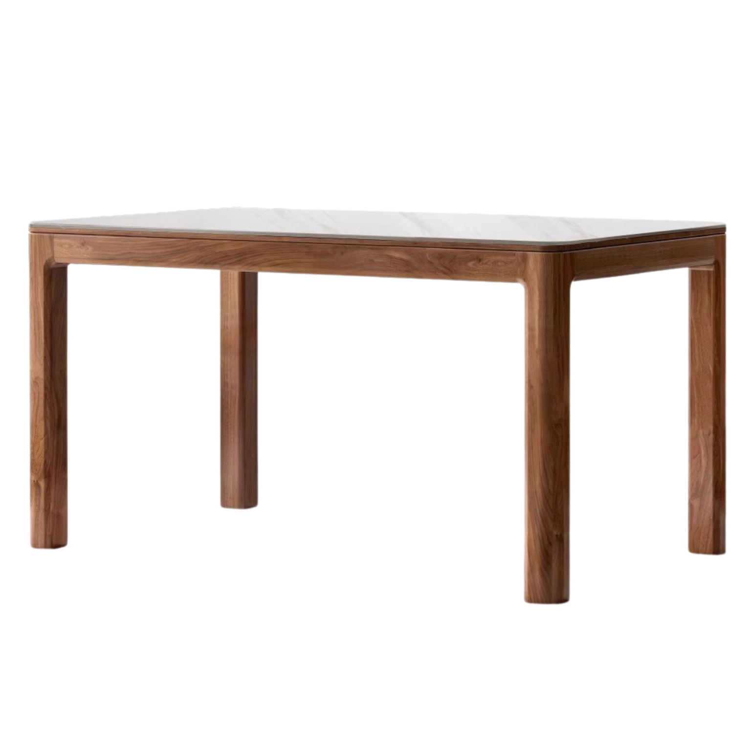 Black Walnut, Sandalwood Solid Wood Rock Slab Dining Table