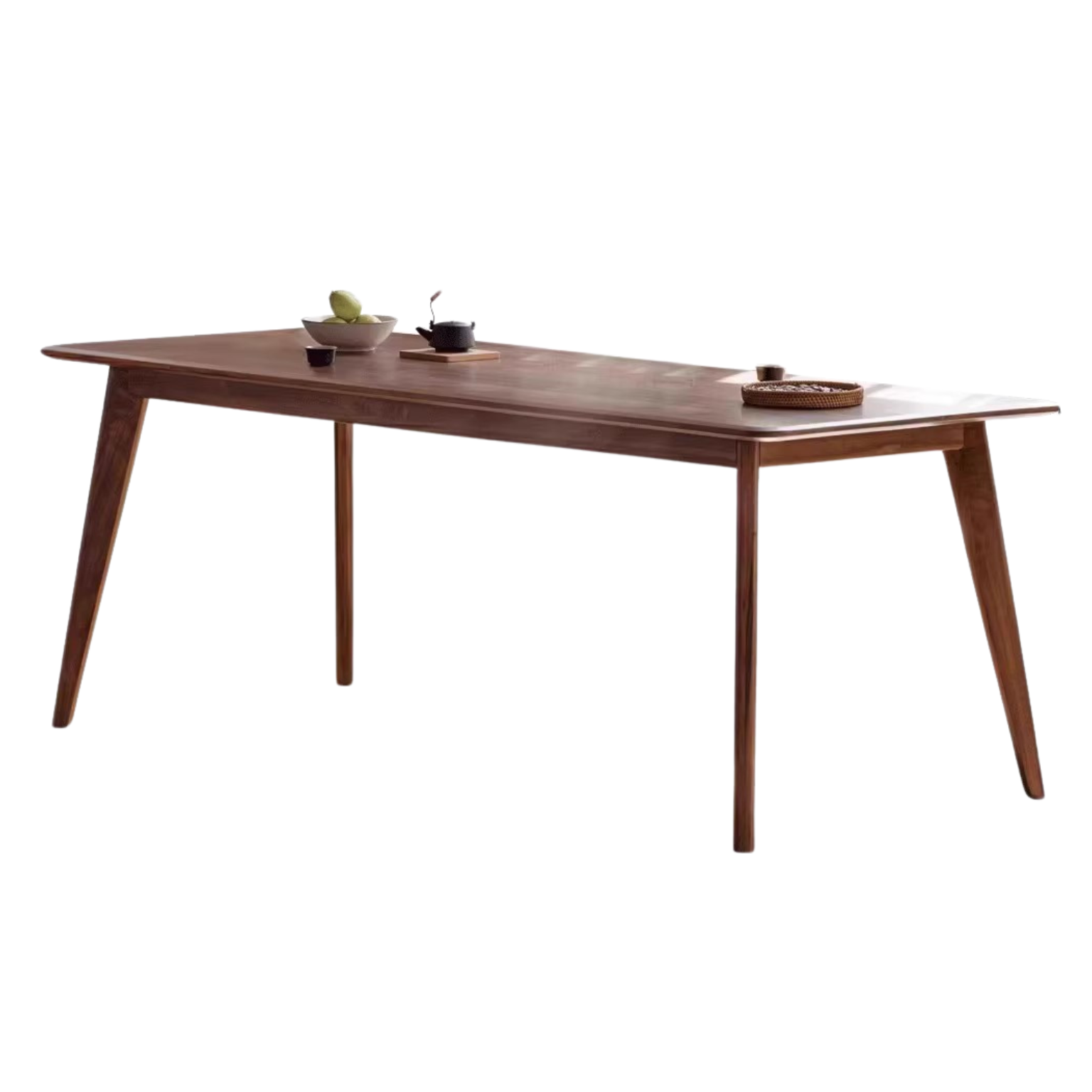 Sandalwood, Black Walnut Solid Wood North American Dining Table