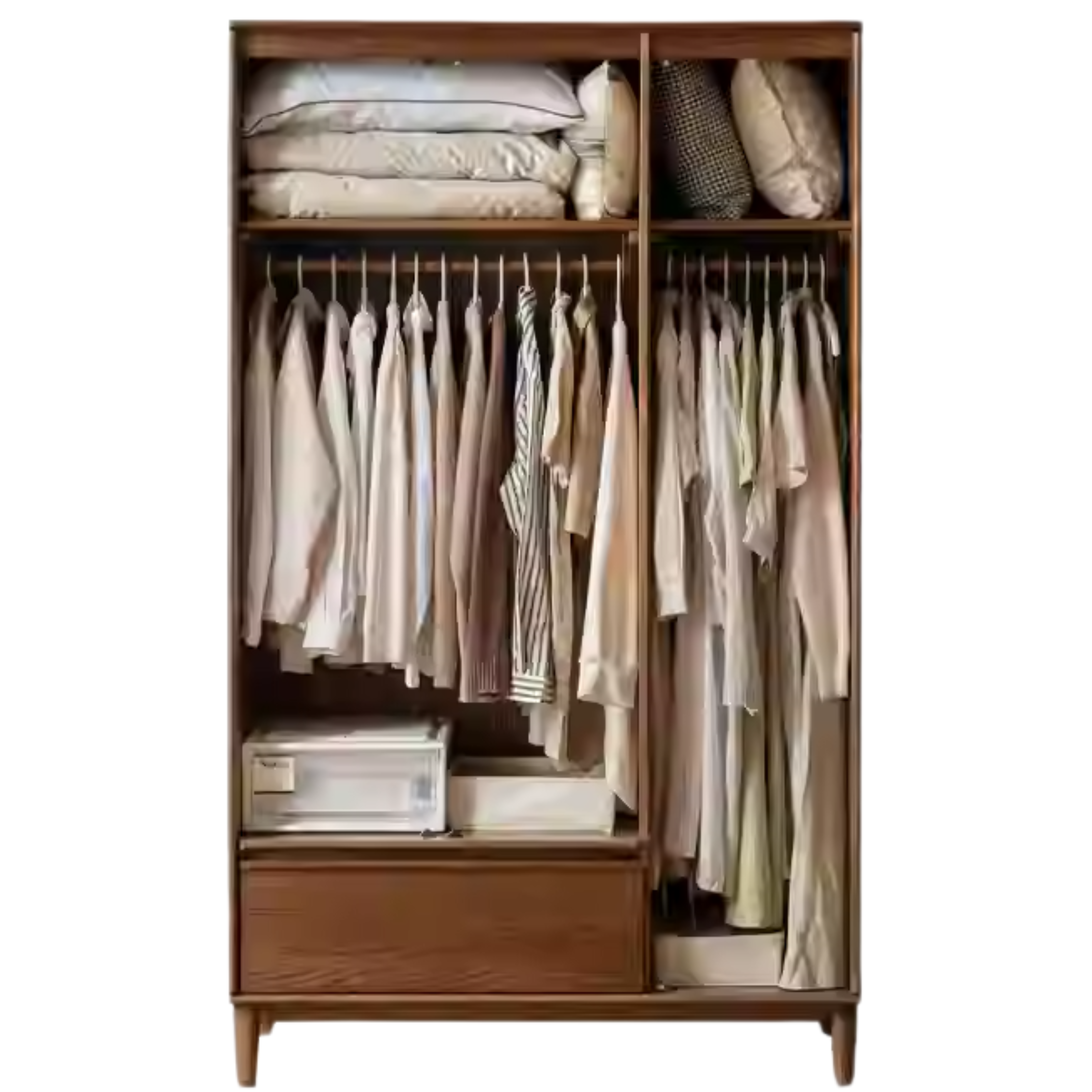 Oak Solid Wood Modern Off-Floor Wardrobe.