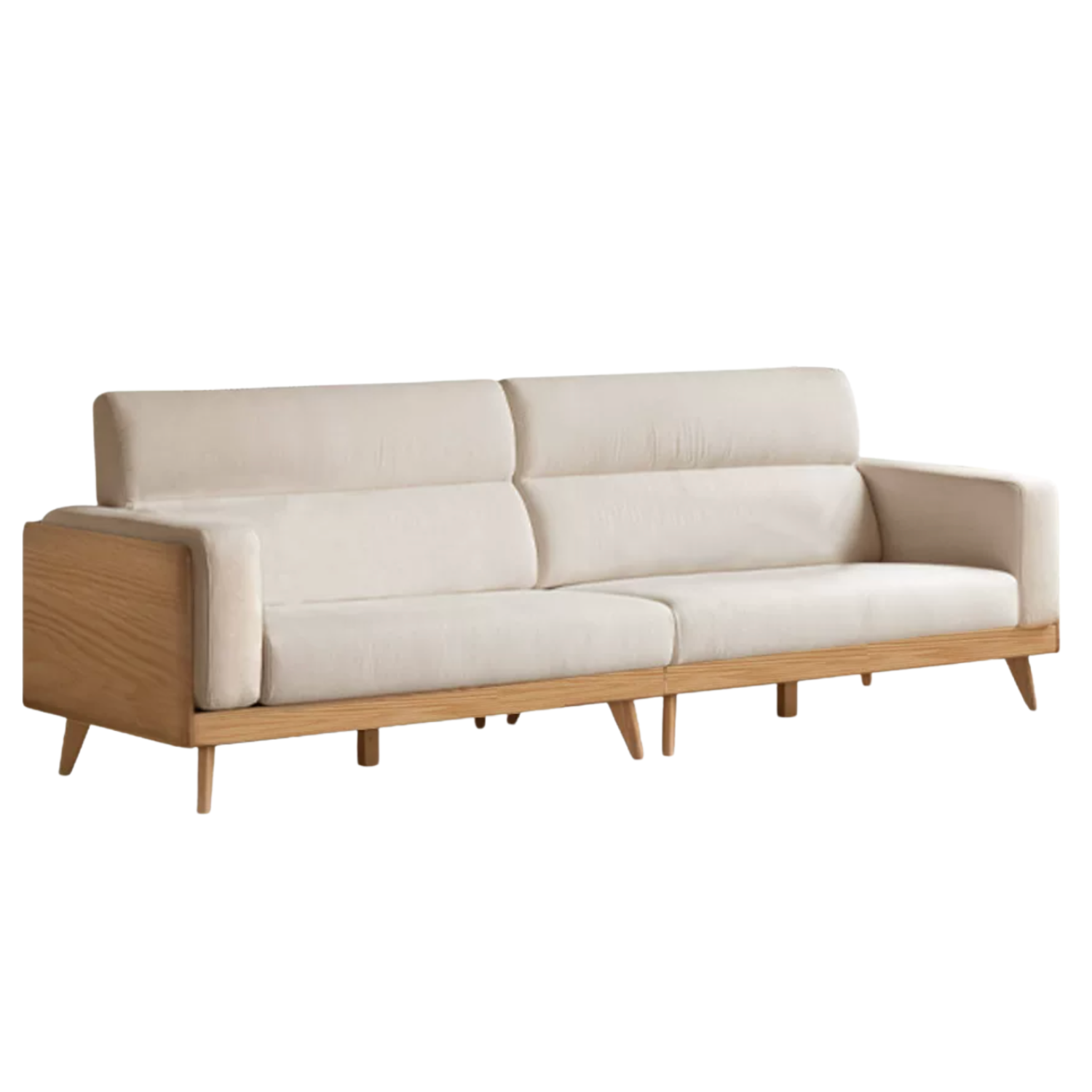 Black Walnut, Oak, Ash Solid Wood fabric sofa high back
