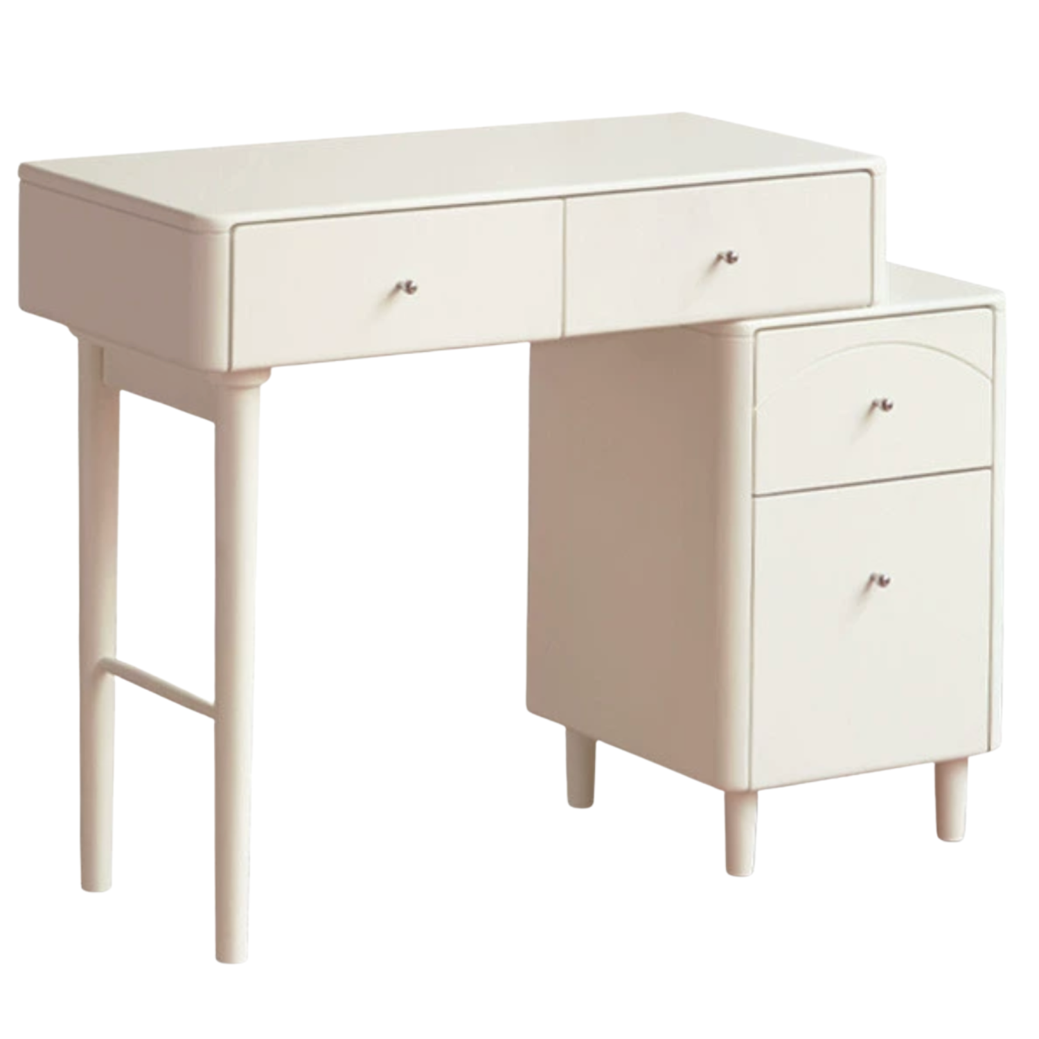 Solid Rubberwood Telescopic Multifunctional Vanity Table
