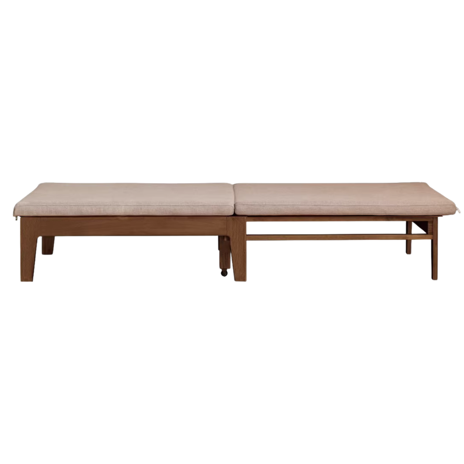 Oak, Beech, Solid Rubberwood Folding Single Retractable Sofa Bed.