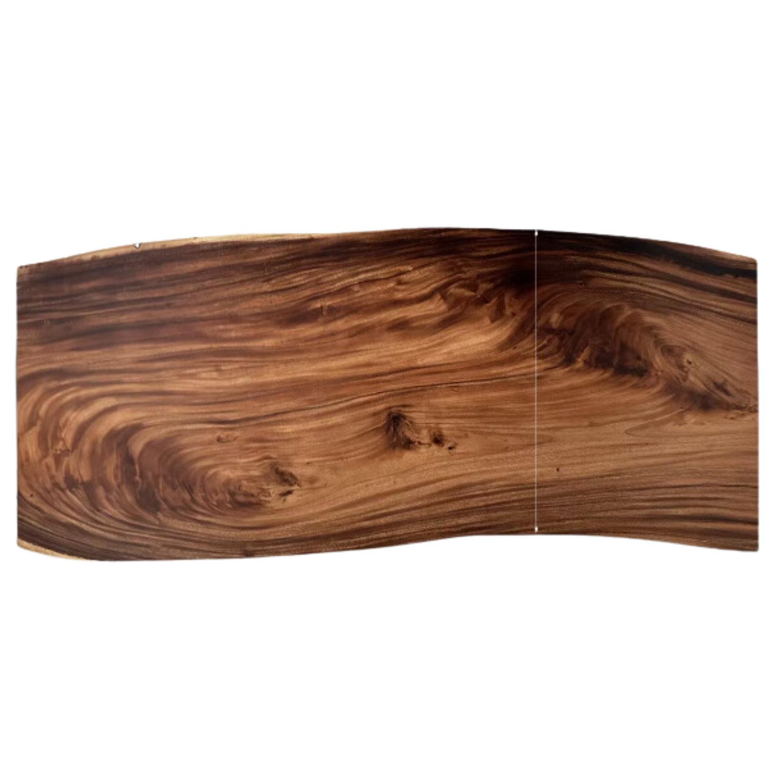 Black Walnut Solid Wood Natural Edge Large Top For Dining Table.