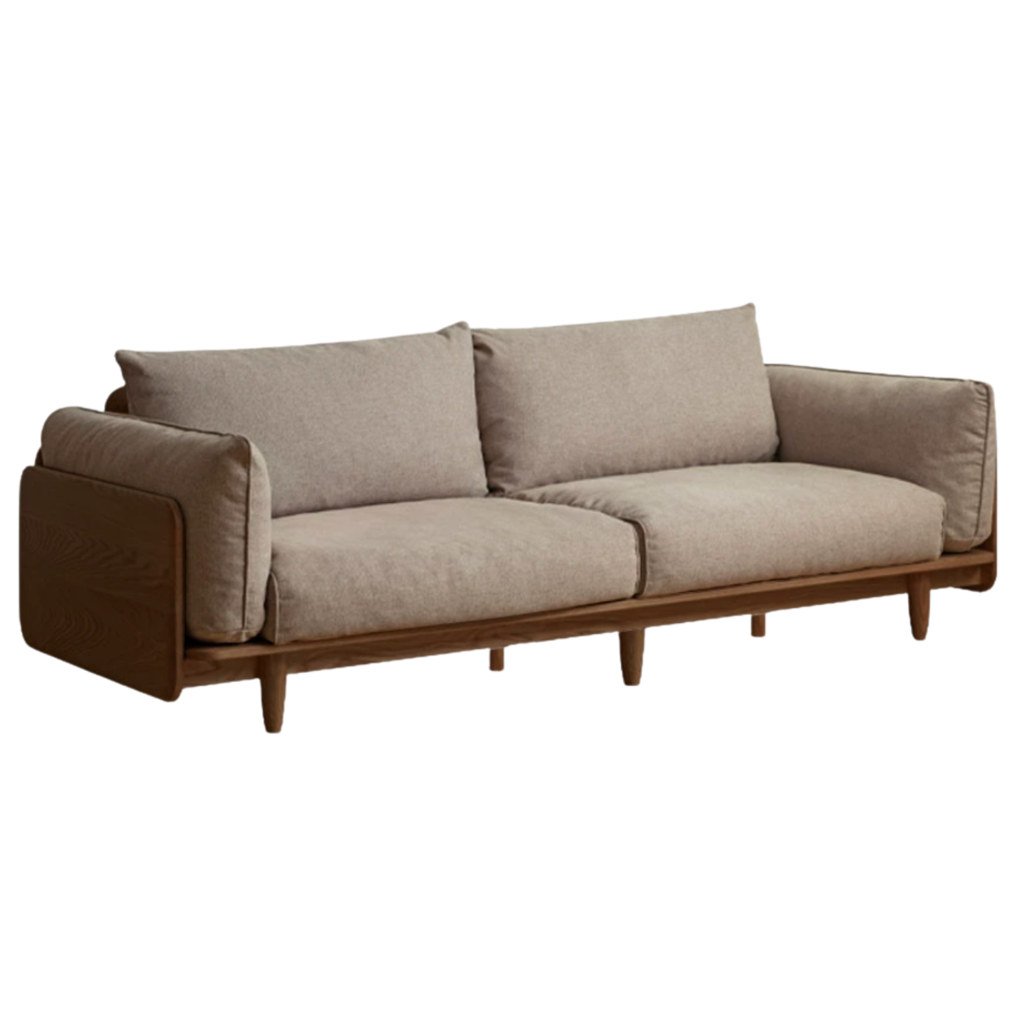 Oak, Ash Solid Wood genuine leather, fabric Sofa