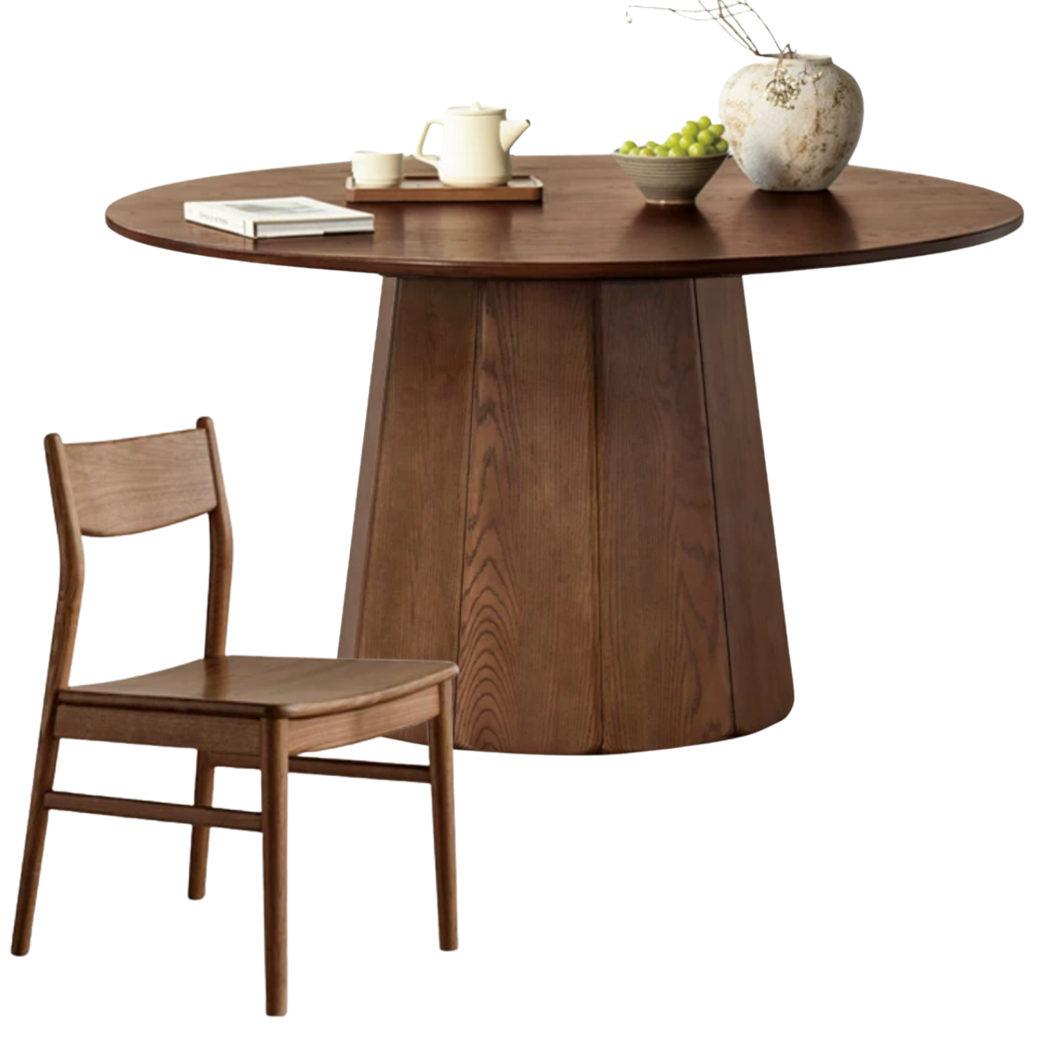 Ash, Black Walnut Solid Wood Modern Large Dining Table