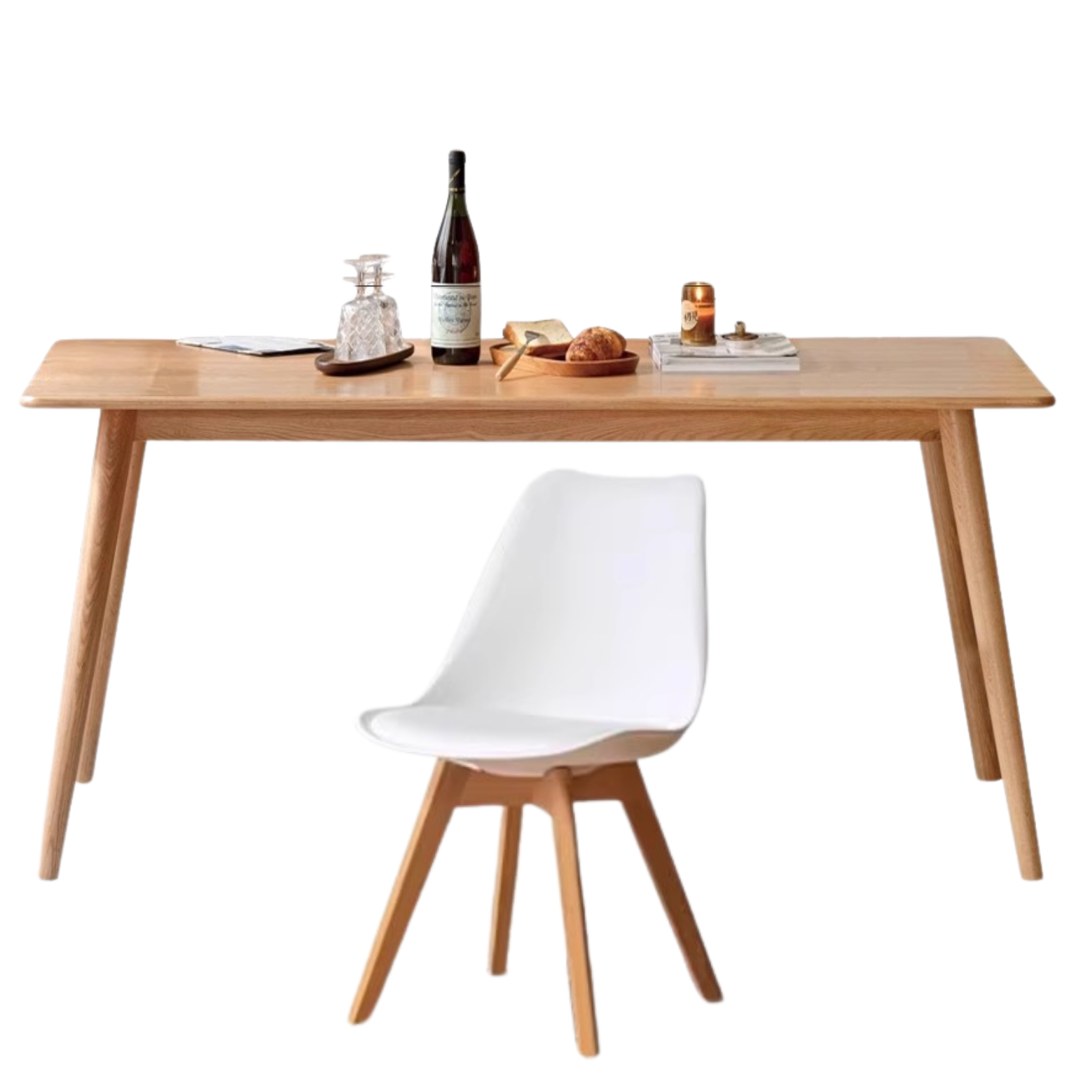 Oak Solid Wood Modern Dining Table