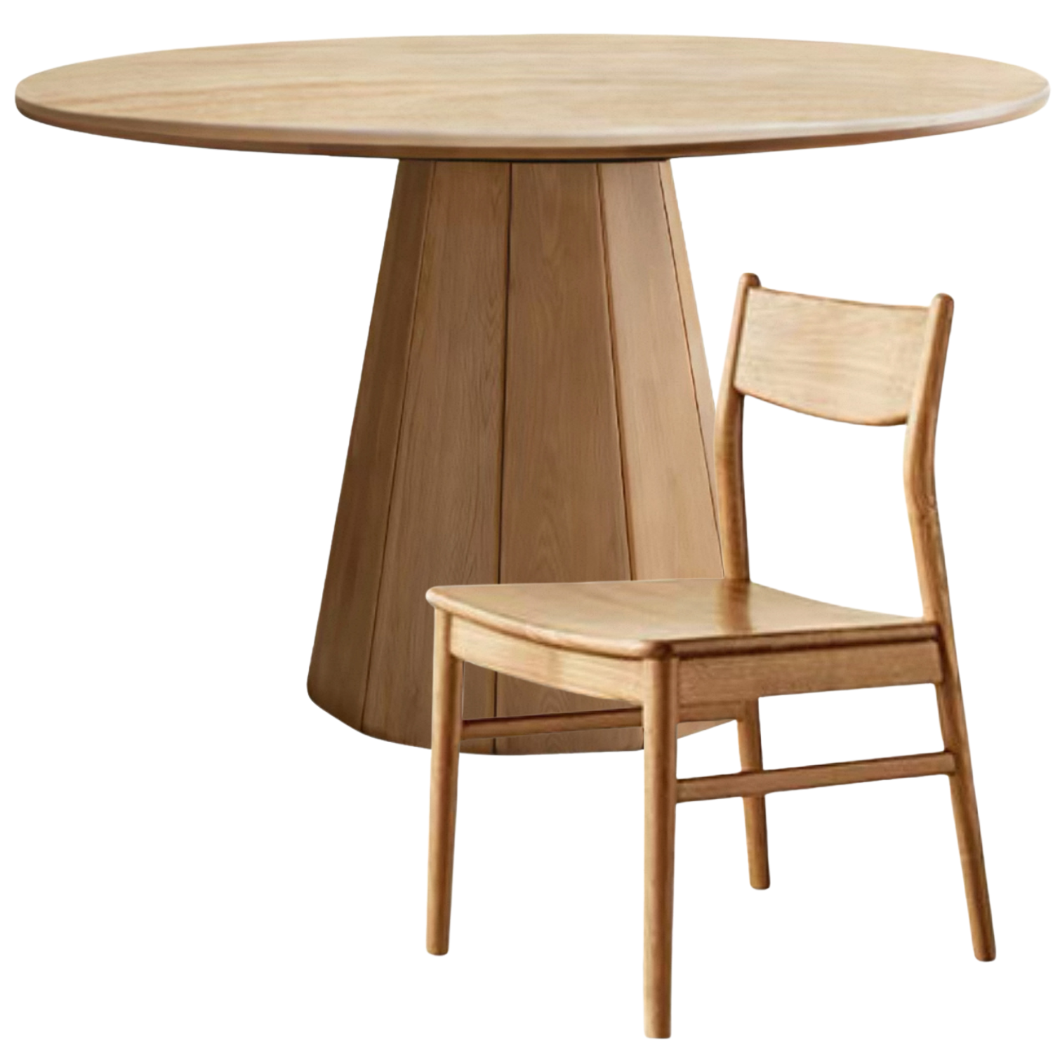 Ash Solid Wood Round Dining Table.