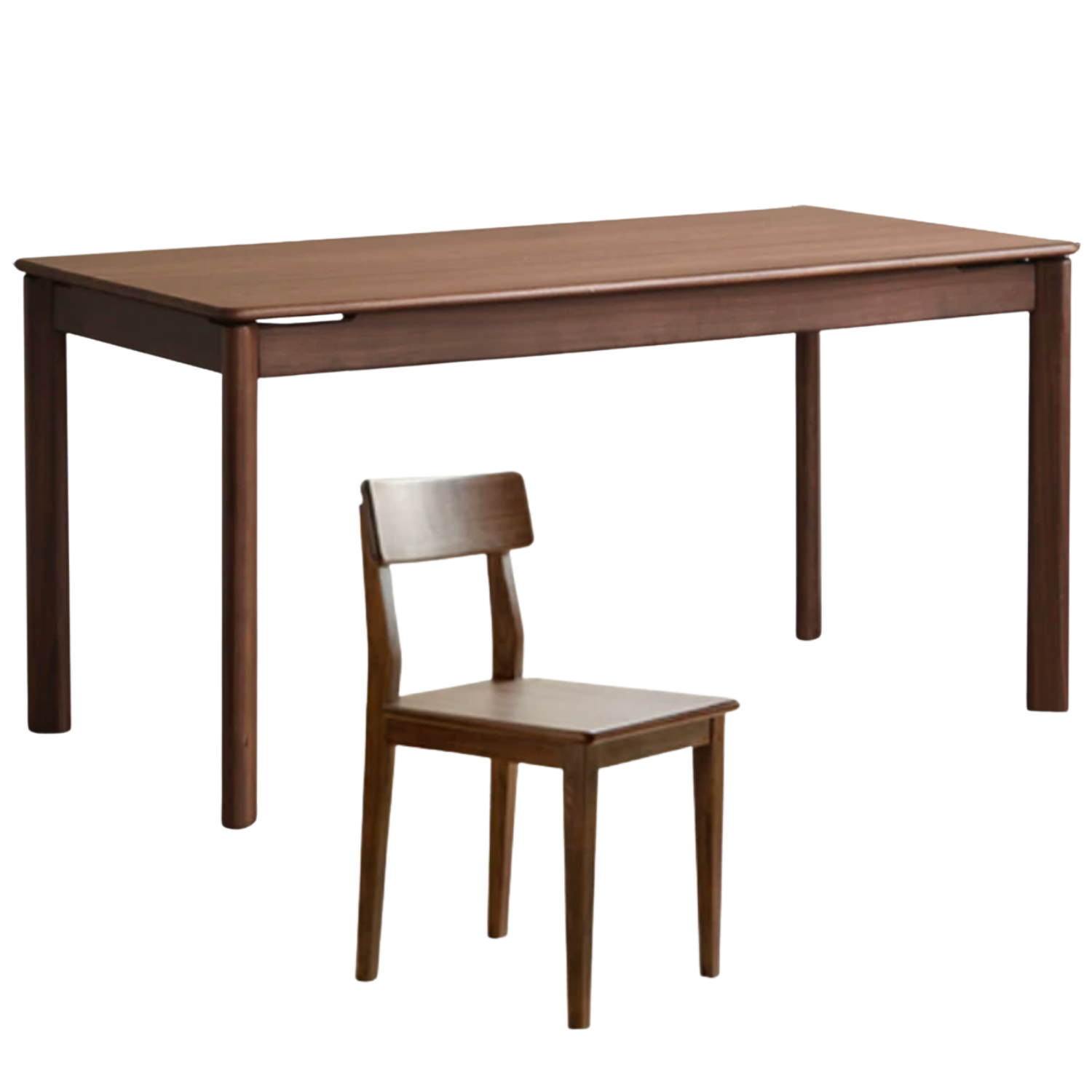 Black Walnut, Sandalwood, Ash Solid Wood Modern Rectangular Table