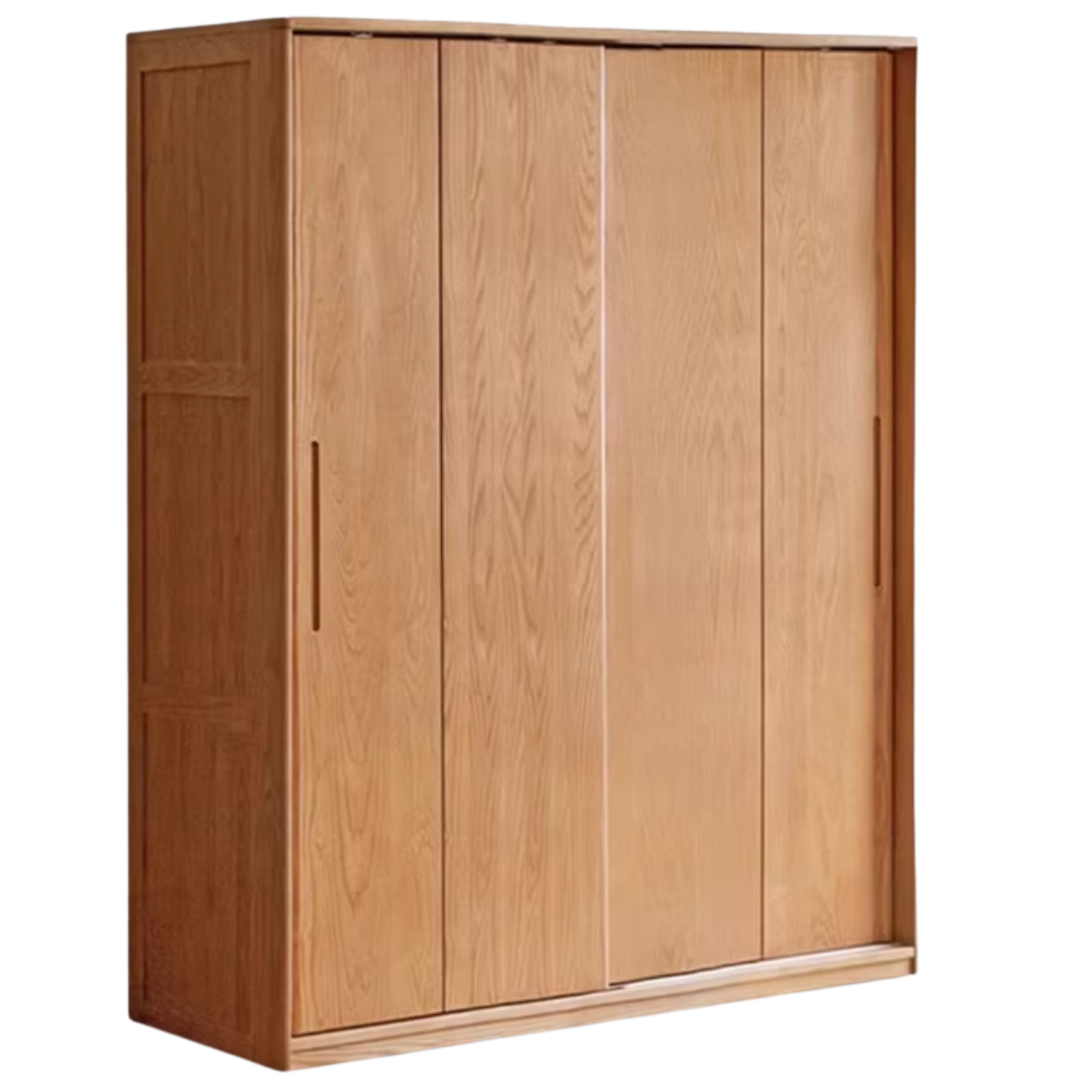 Oak, Ash Solid Wood Wardrobe With Sliding Doors