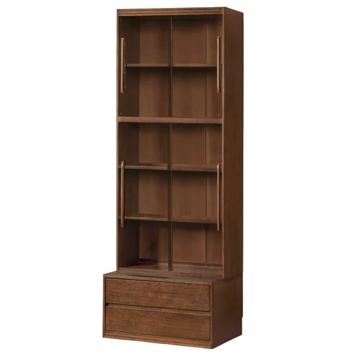 Sandalwood, Oak, Golden Pearwood, Ash Solid Wood Combination Bookcase