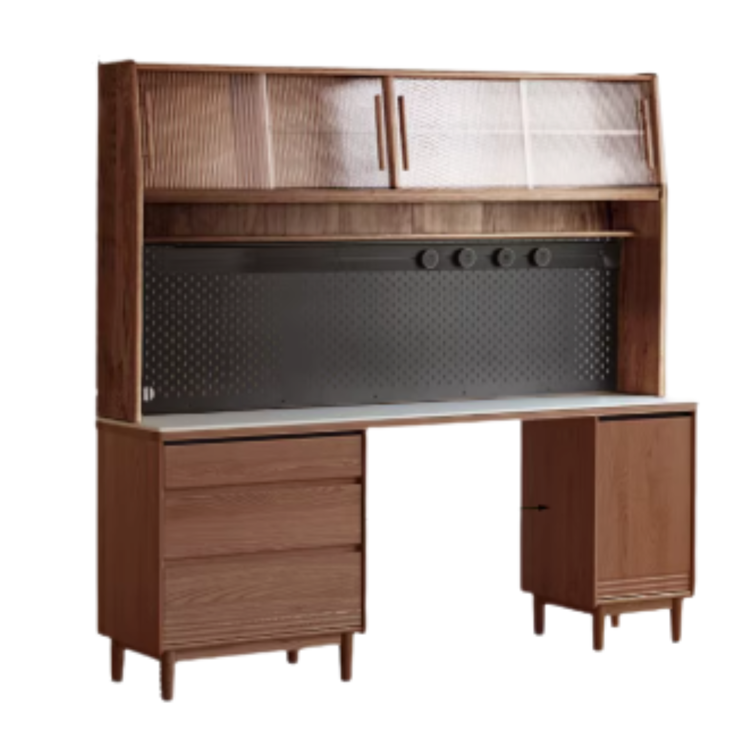 Oak, Ash Solid Wood Modern Rock Board Sideboard